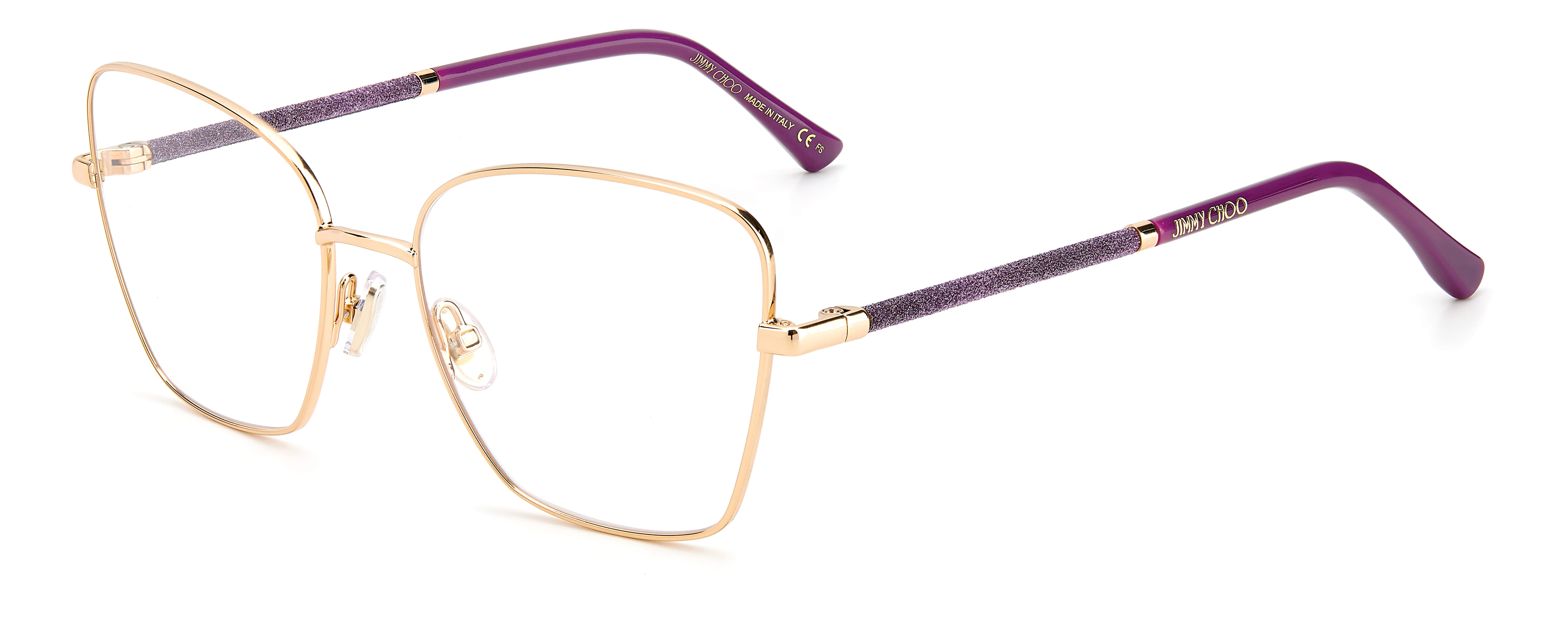 Jimmy Choo JC333 Frame Gold Female Full Metal Frame — view 1