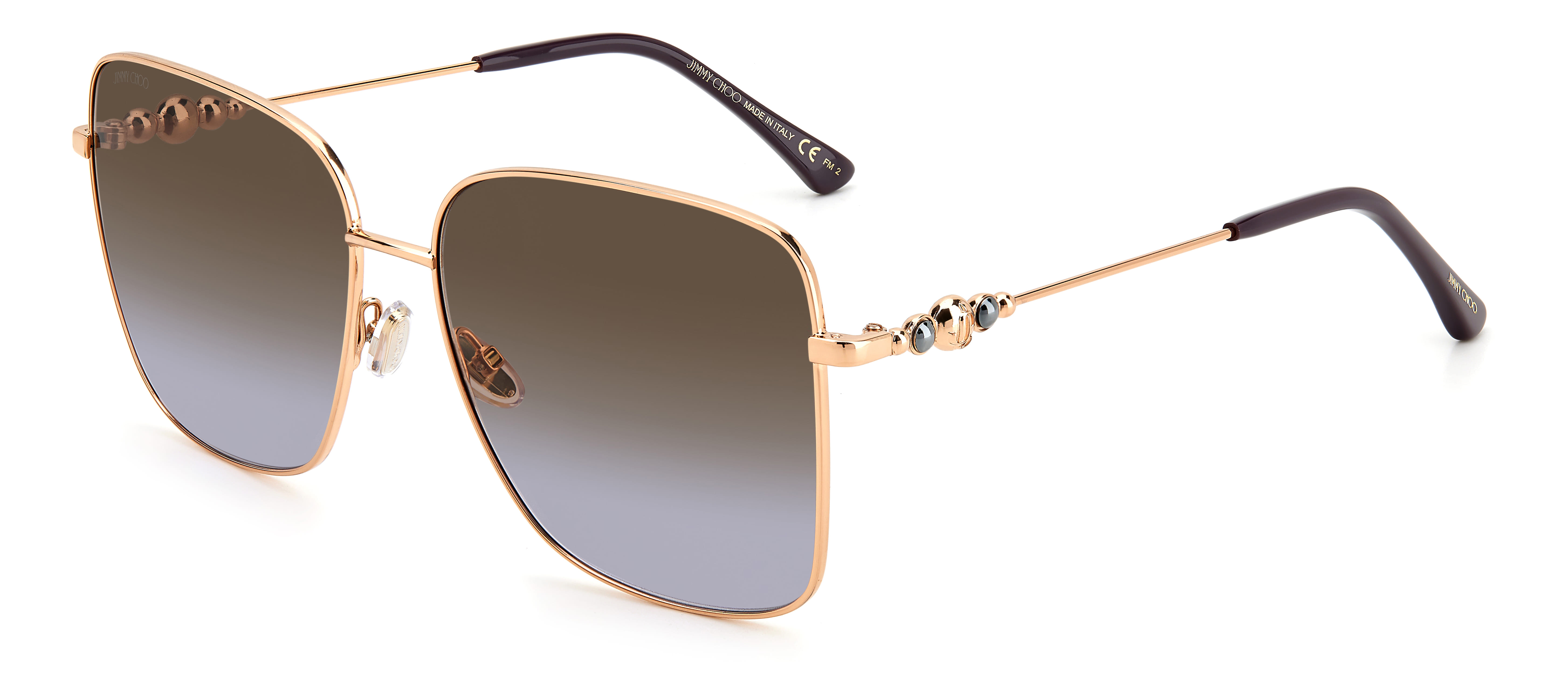 Jimmy Choo HESTER/S Sunglass Gold Female Full Metal Sunglass — view 1