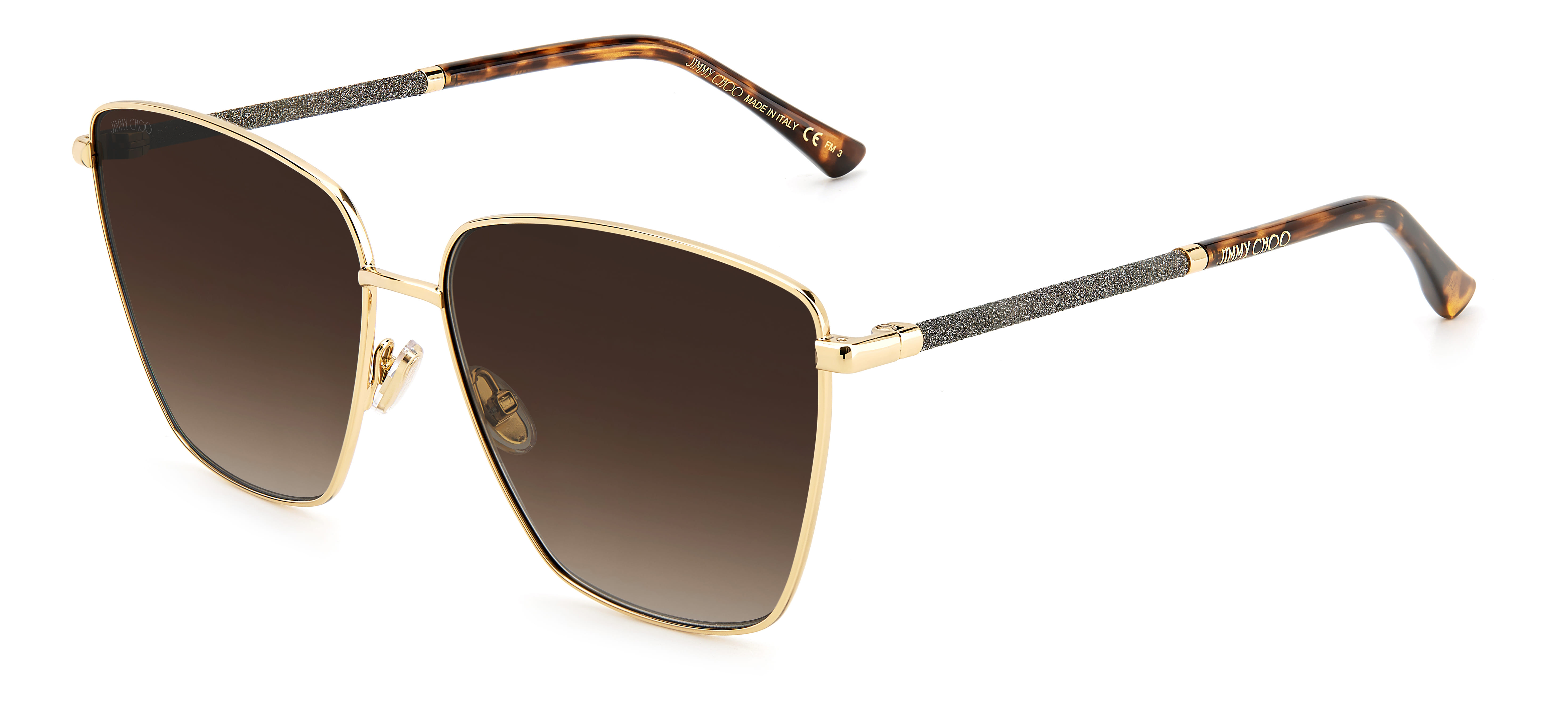 Jimmy Choo LAVI/S Sunglass Gold Female Full Metal Sunglass — Gold frame — view 1