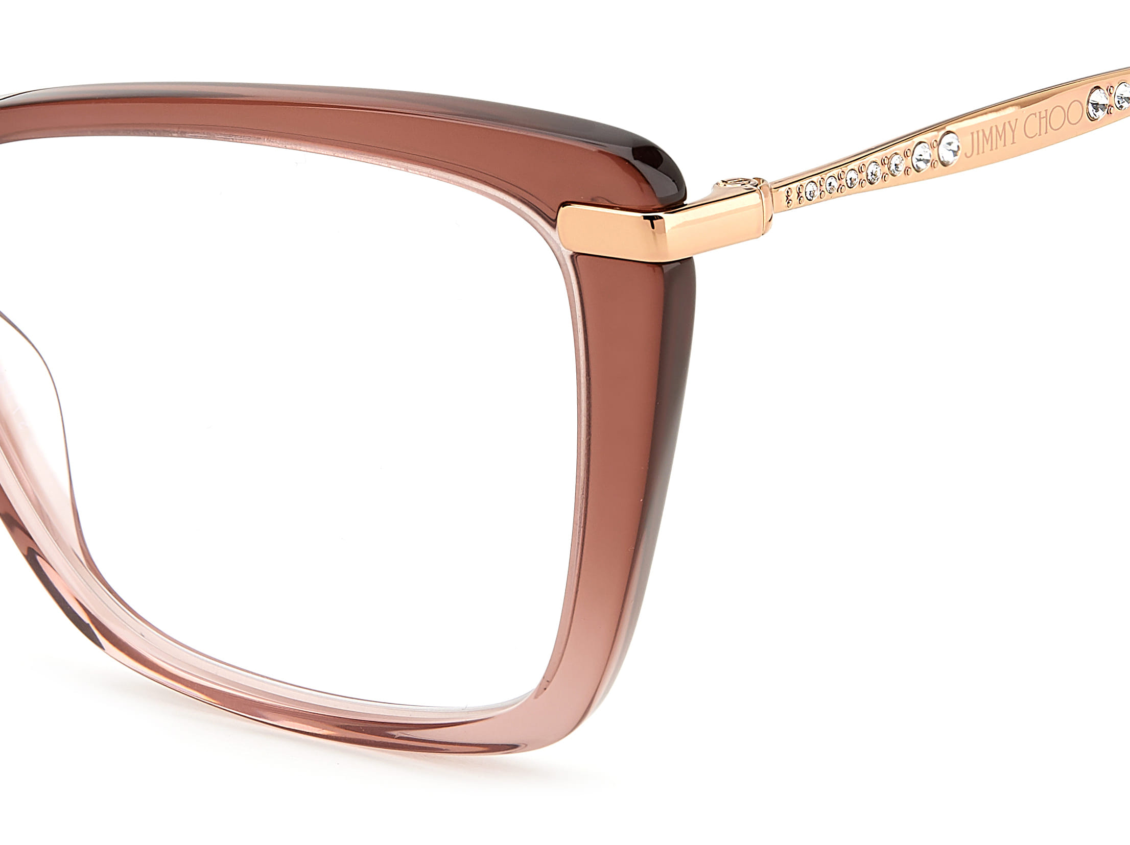 Jimmy Choo JC297 Frame Maroon Female Full Metal Frame — view 3
