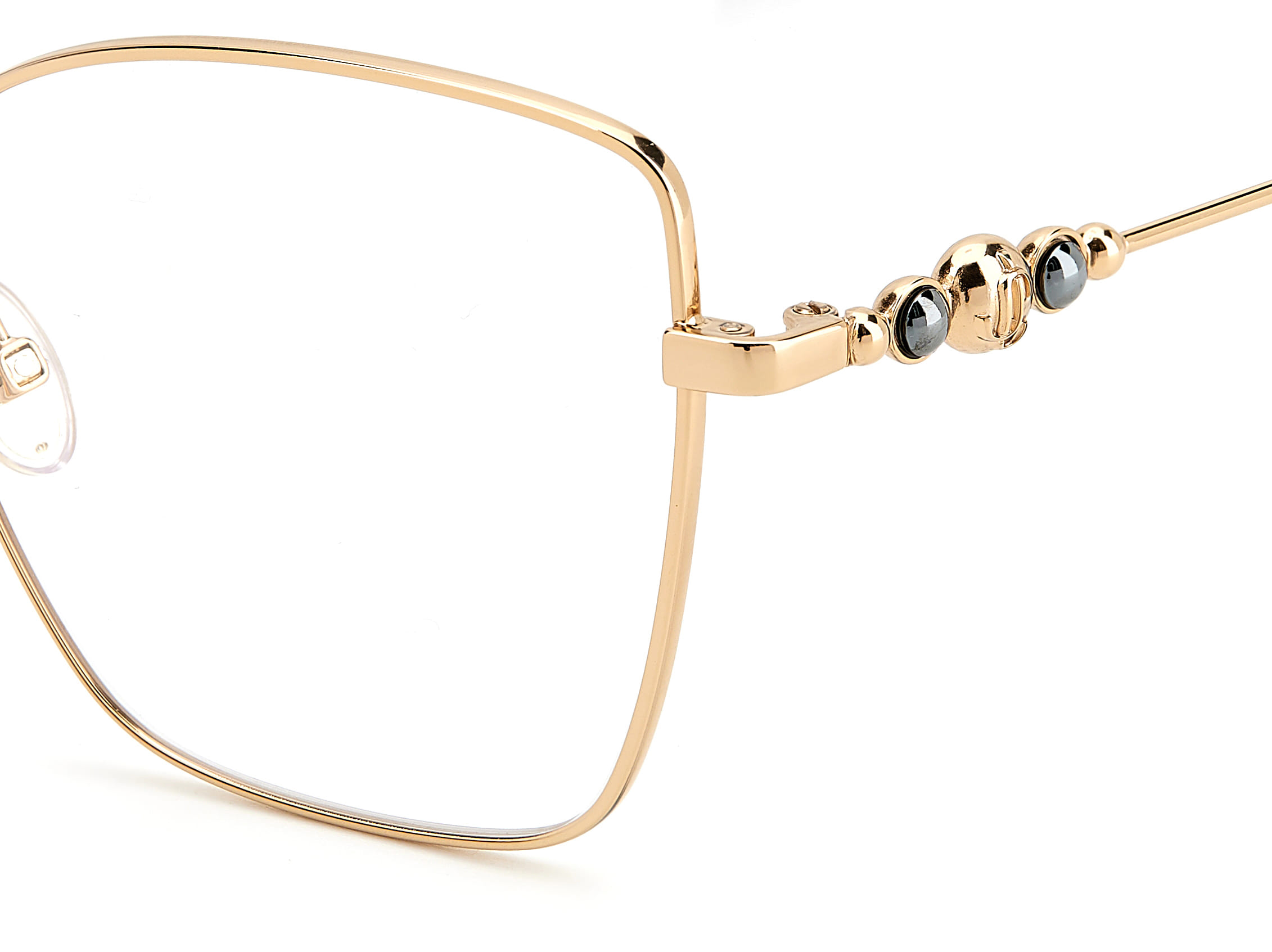 Jimmy Choo JC357 Frame Gold Female Full Metal Frame — Gold frame — view 3