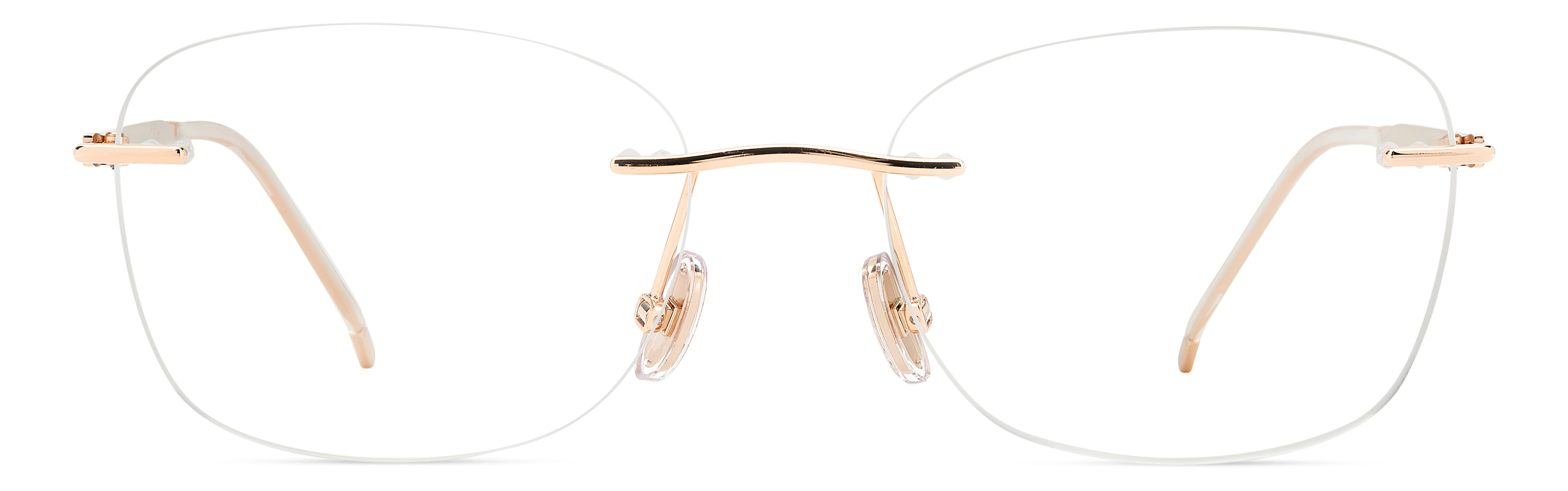 Jimmy Choo JC365 Frame Gold Female RimLess Metal — Gold frame