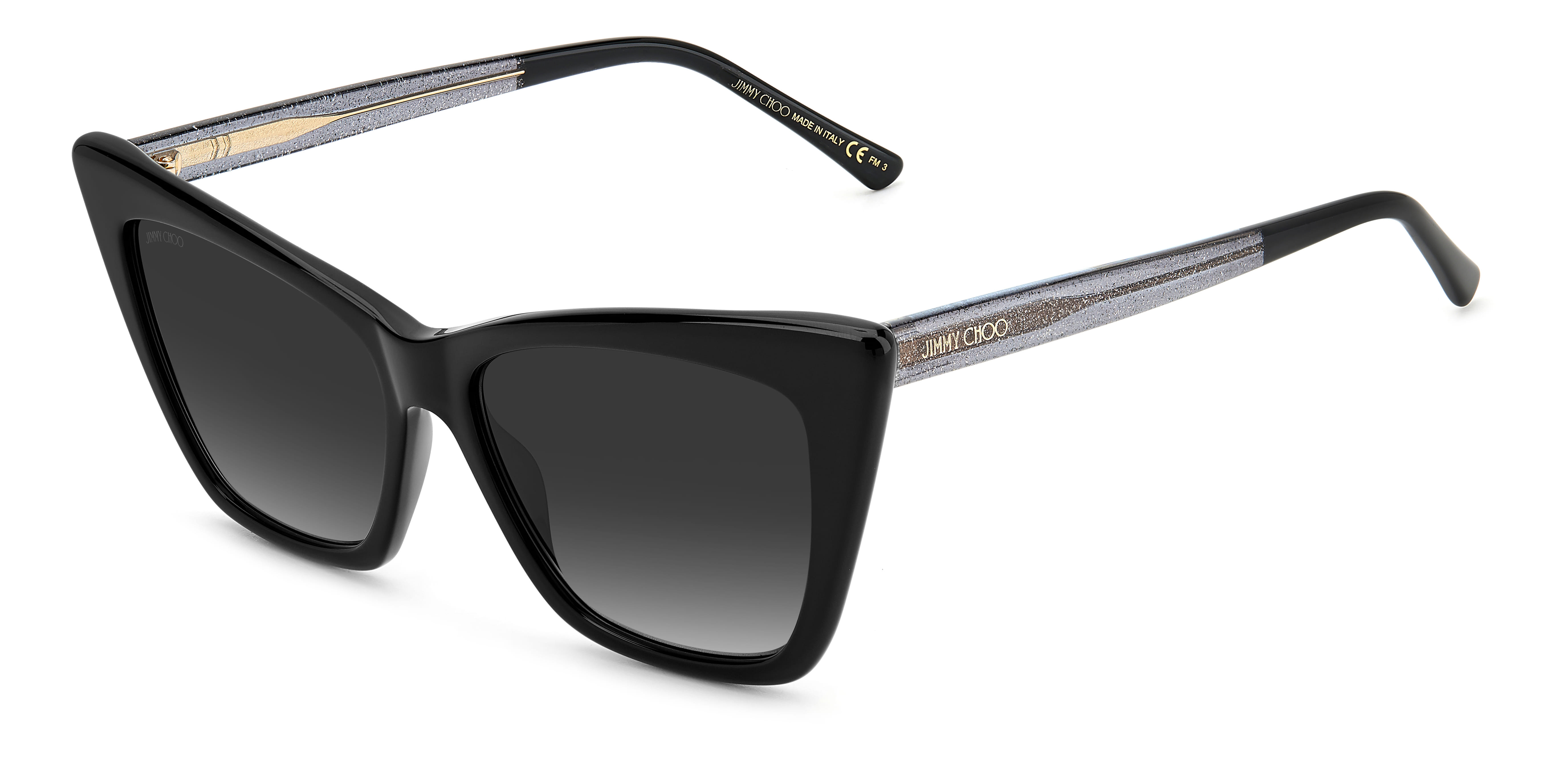 Jimmy Choo LUCINE/S Sunglass Black Female Full Shell Sunglass — Black frame — view 1