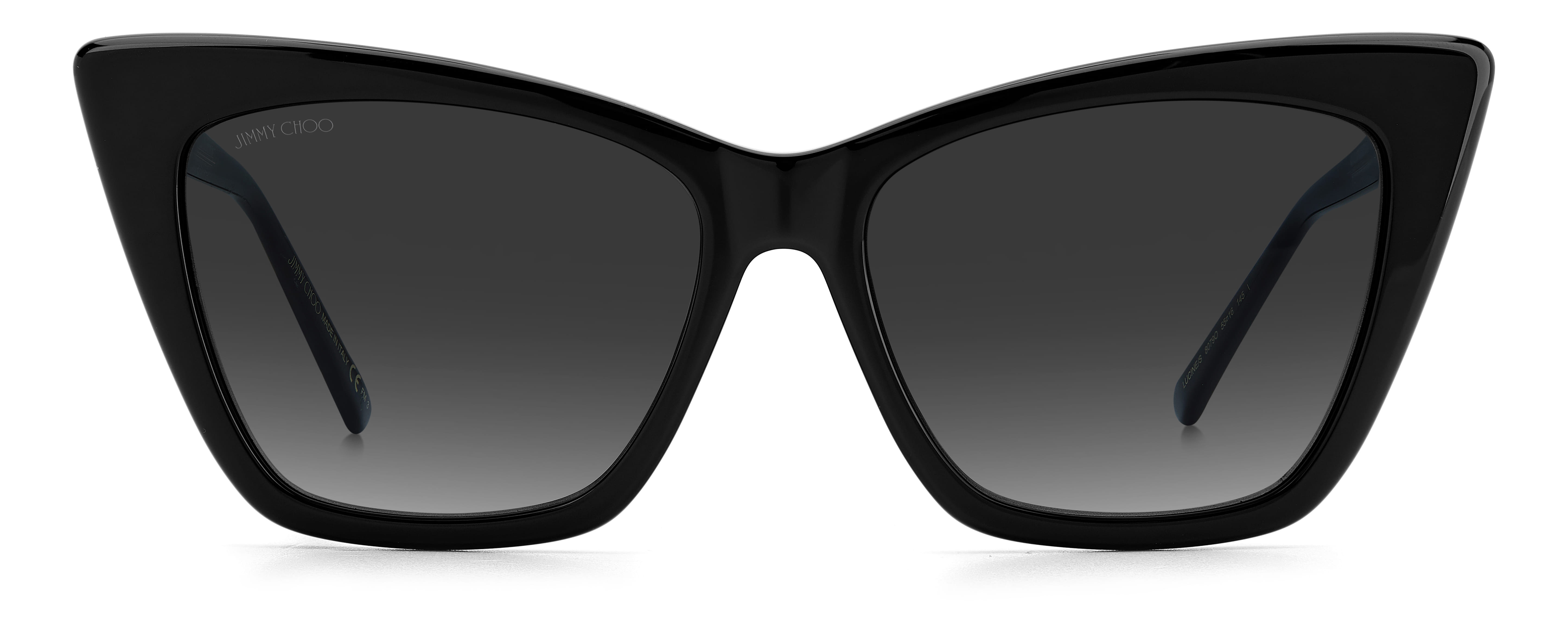 Jimmy Choo LUCINE/S Sunglass Black Female Full Shell — Black frame