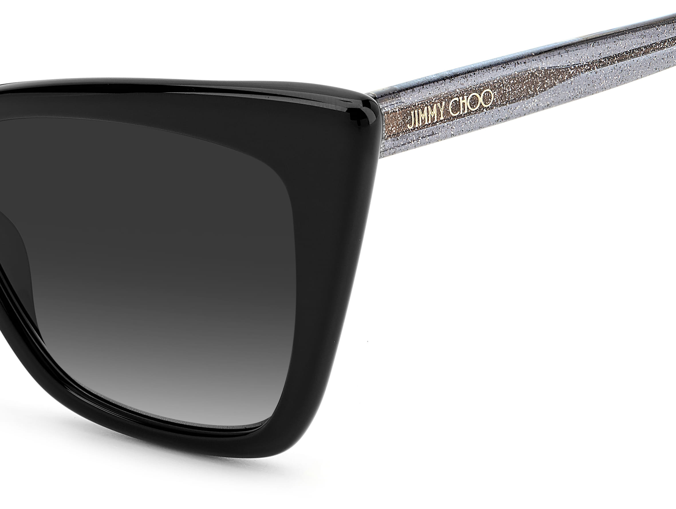 Jimmy Choo LUCINE/S Sunglass Black Female Full Shell Sunglass — Black frame — view 3
