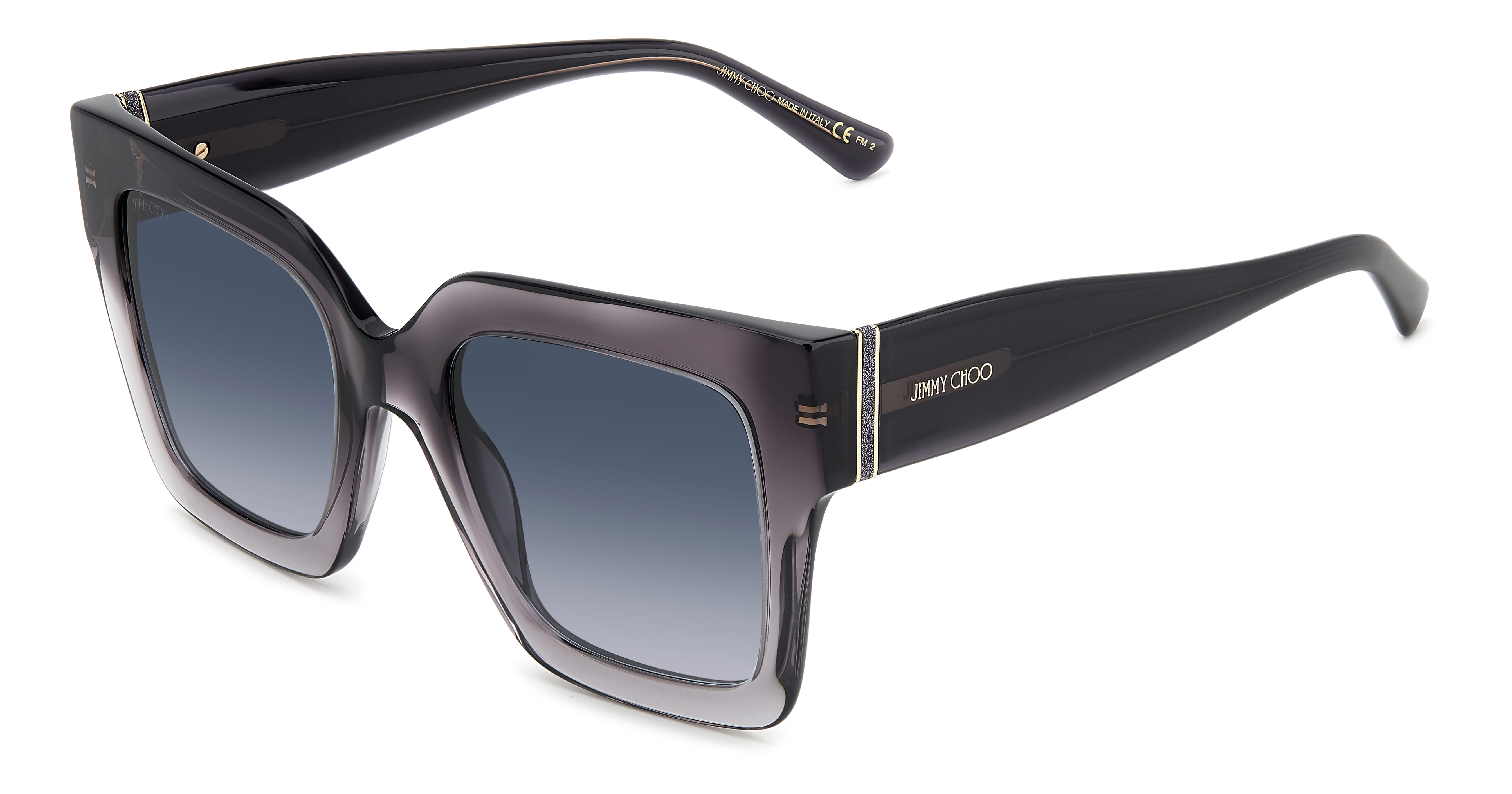 Jimmy Choo EDNA/S Sunglass Grey Female Full Shell Sunglass — Grey frame — view 1