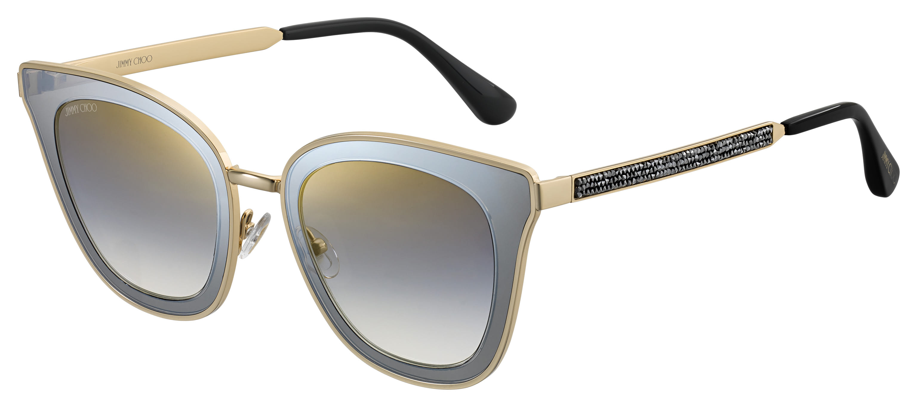 Jimmy Choo LORY/S Sunglass Gold Female Full Metal Sunglass — Gold frame — view 1