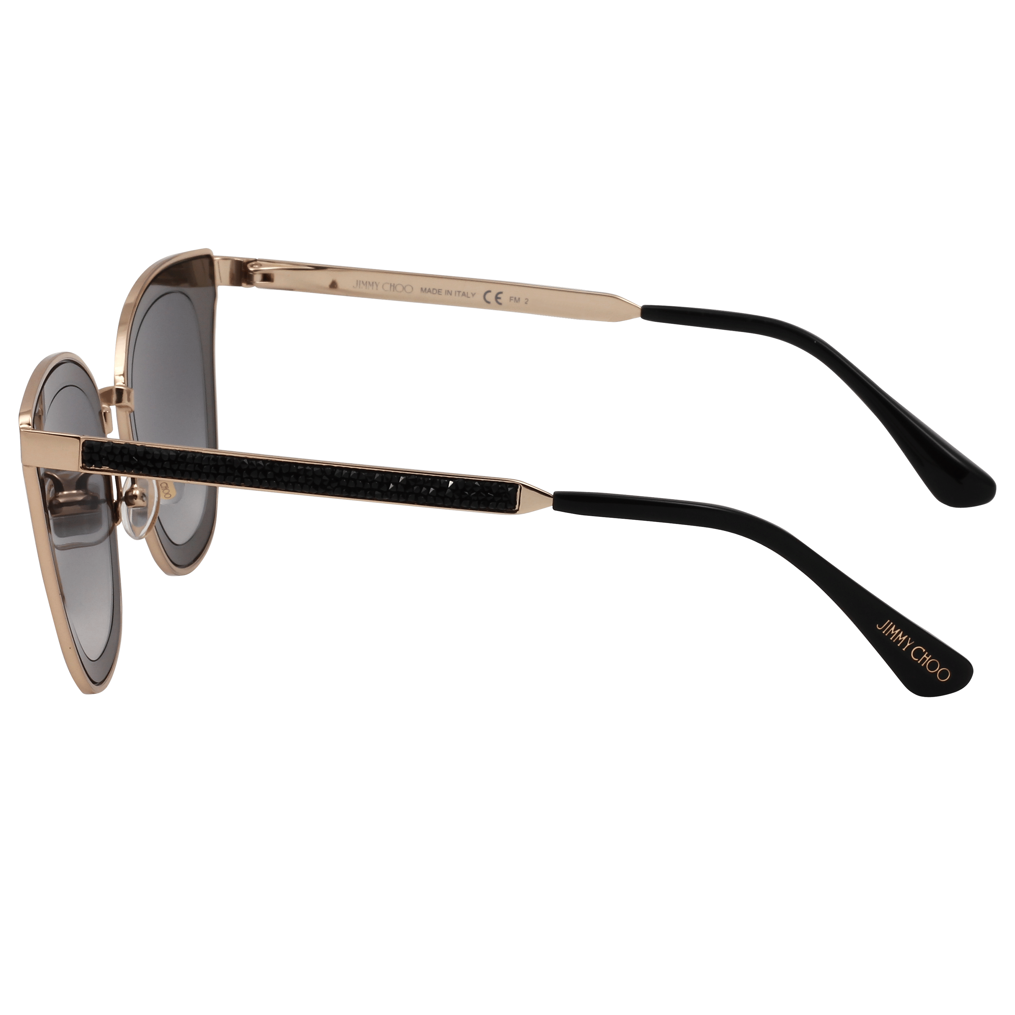 Jimmy Choo LORY/S Sunglass Gold Female Full Metal Sunglass — Gold frame — view 6