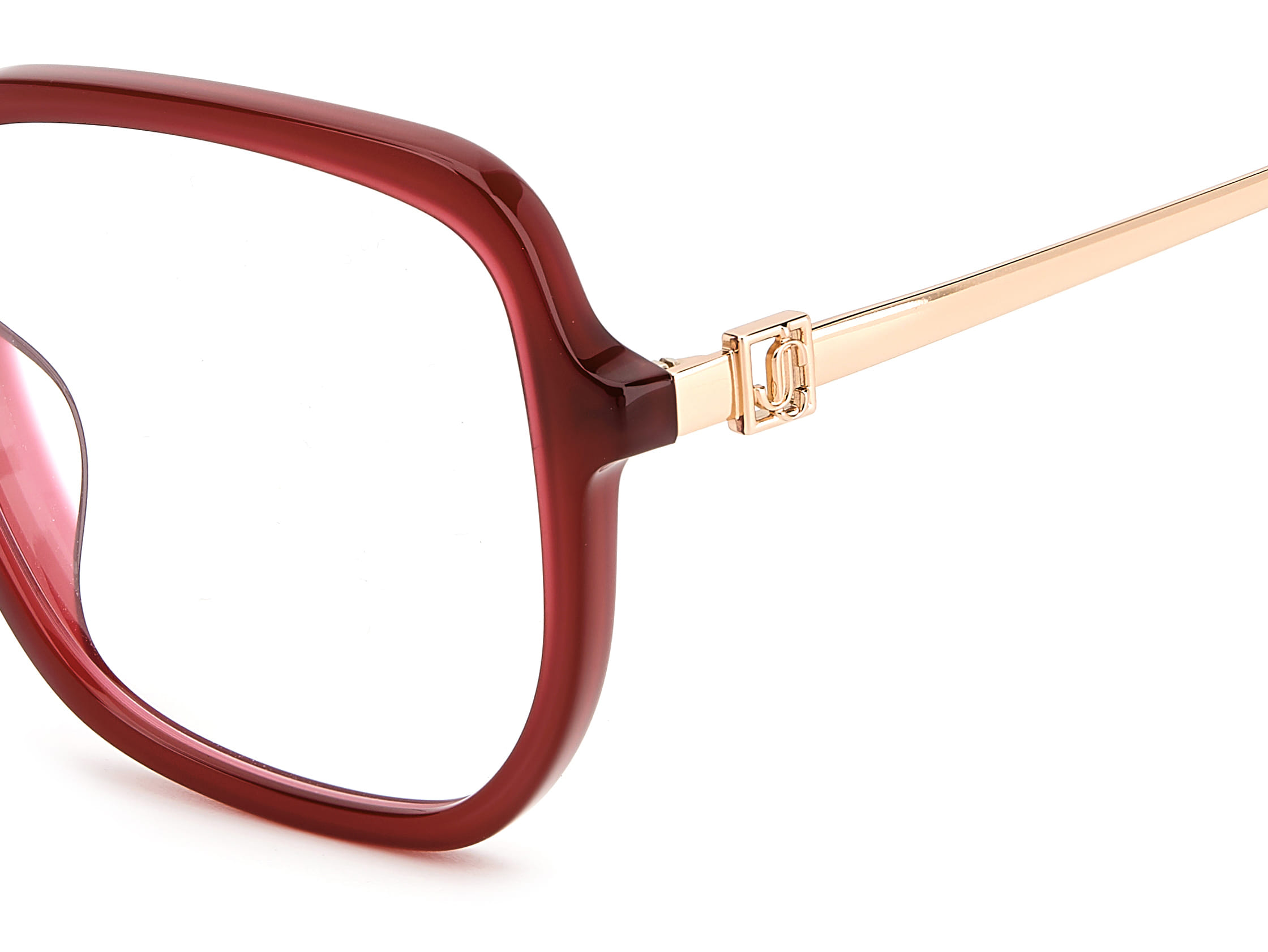 Jimmy Choo JC376/G Frame Maroon Female Full Metal Frame — Maroon frame — view 3