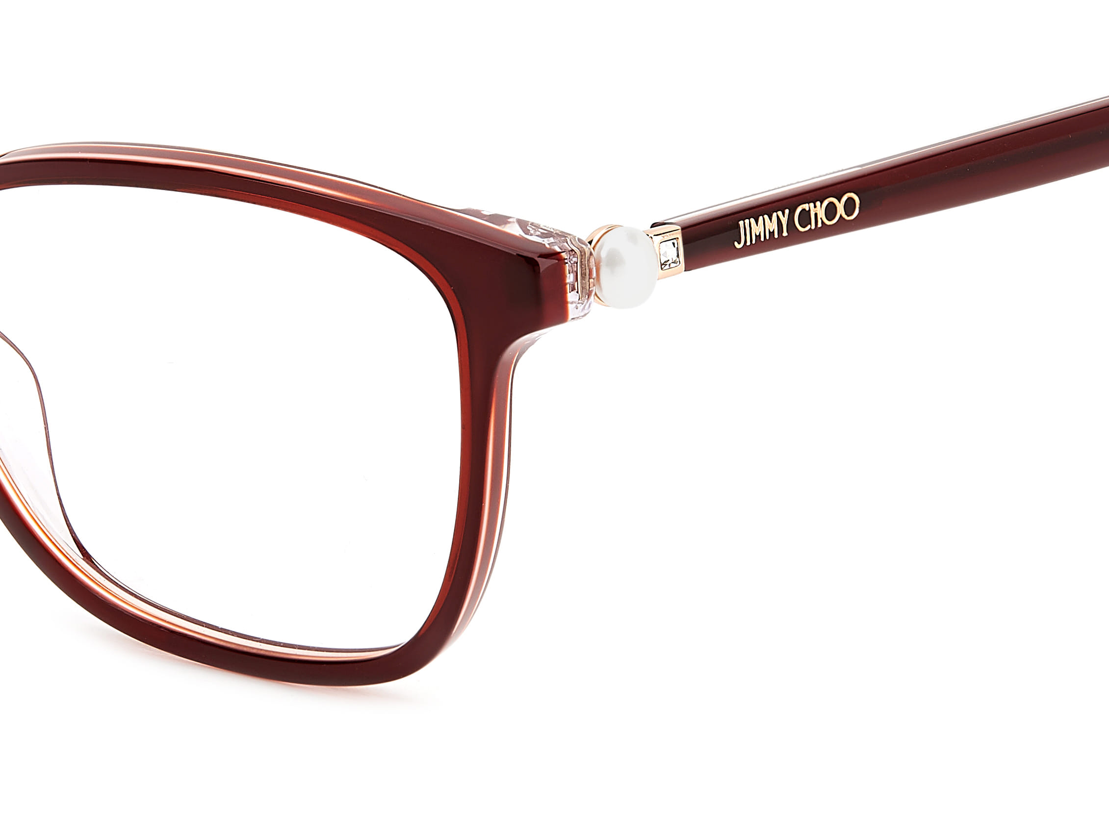 Jimmy Choo JC377 Frame Red Female Full Shell Frame — view 3