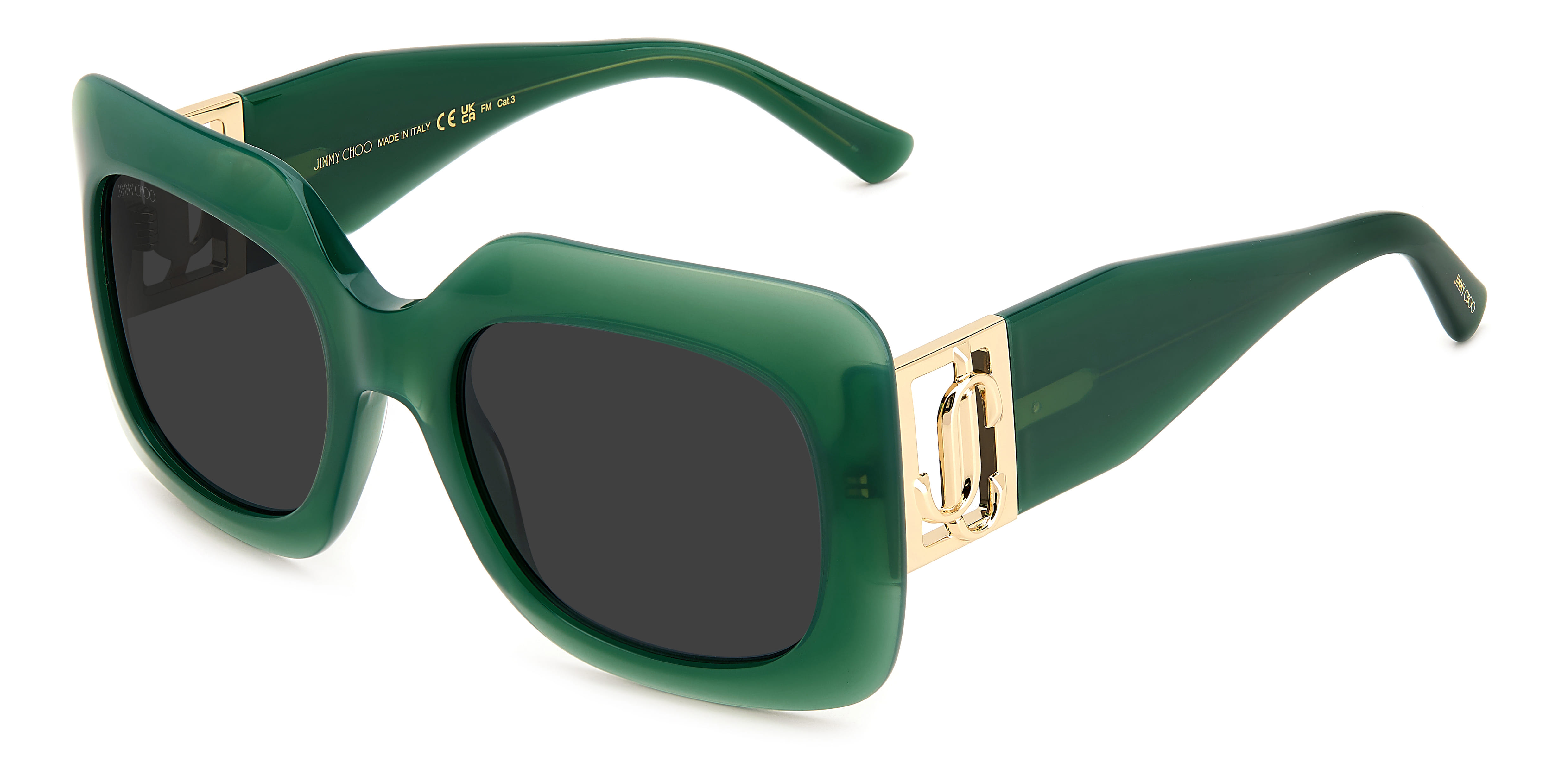 Jimmy Choo GAYA/S Sunglass Green Female Full Shell Sunglass — Green frame — view 1