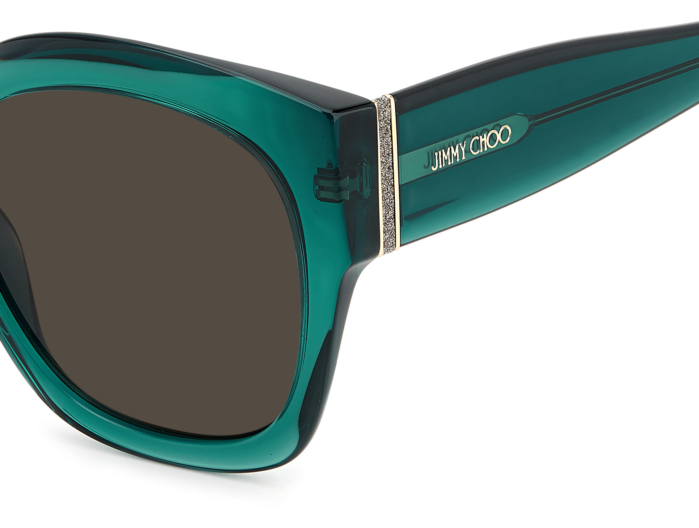 Jimmy Choo LEELA/S Sunglass Green Female Full Shell Sunglass — Green frame — view 3