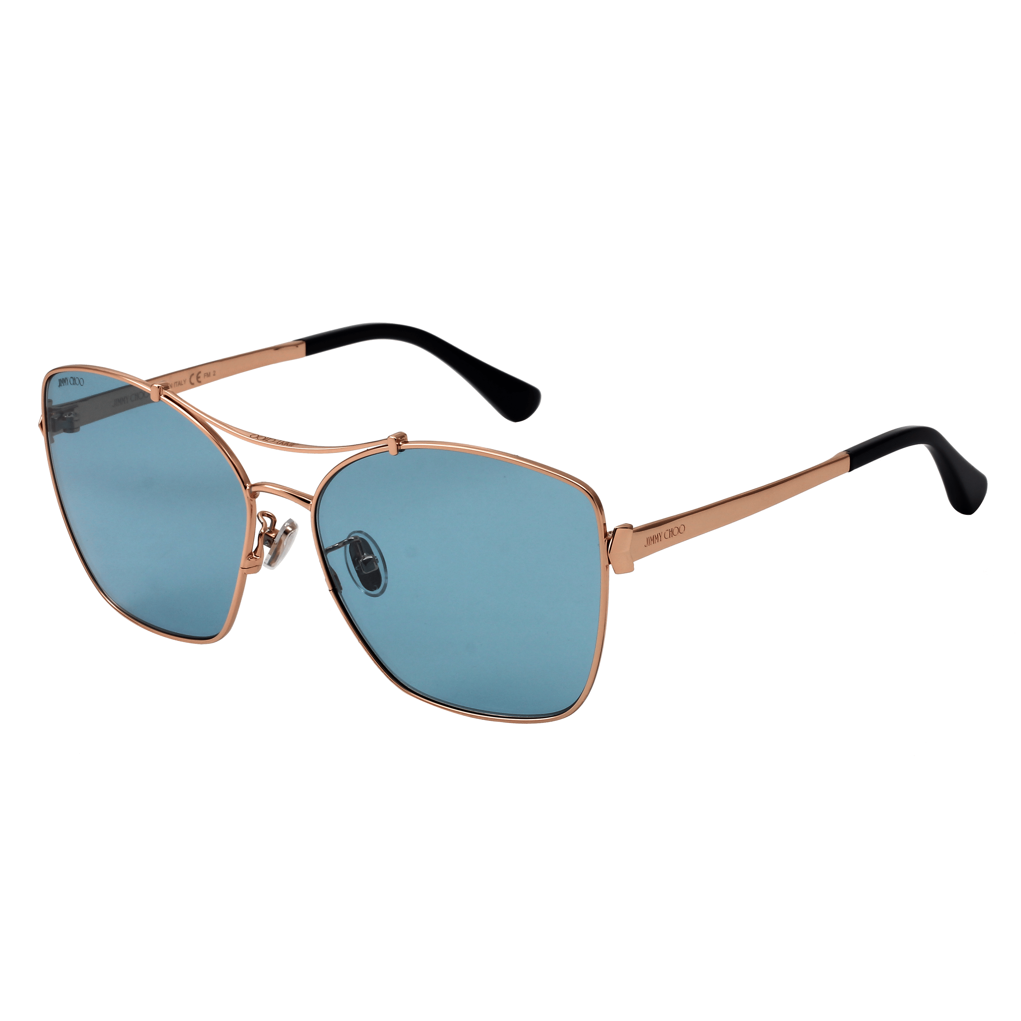 Jimmy Choo KIMI/S Sunglass Gold Female Full Metal Sunglass — Gold frame — alternate view
