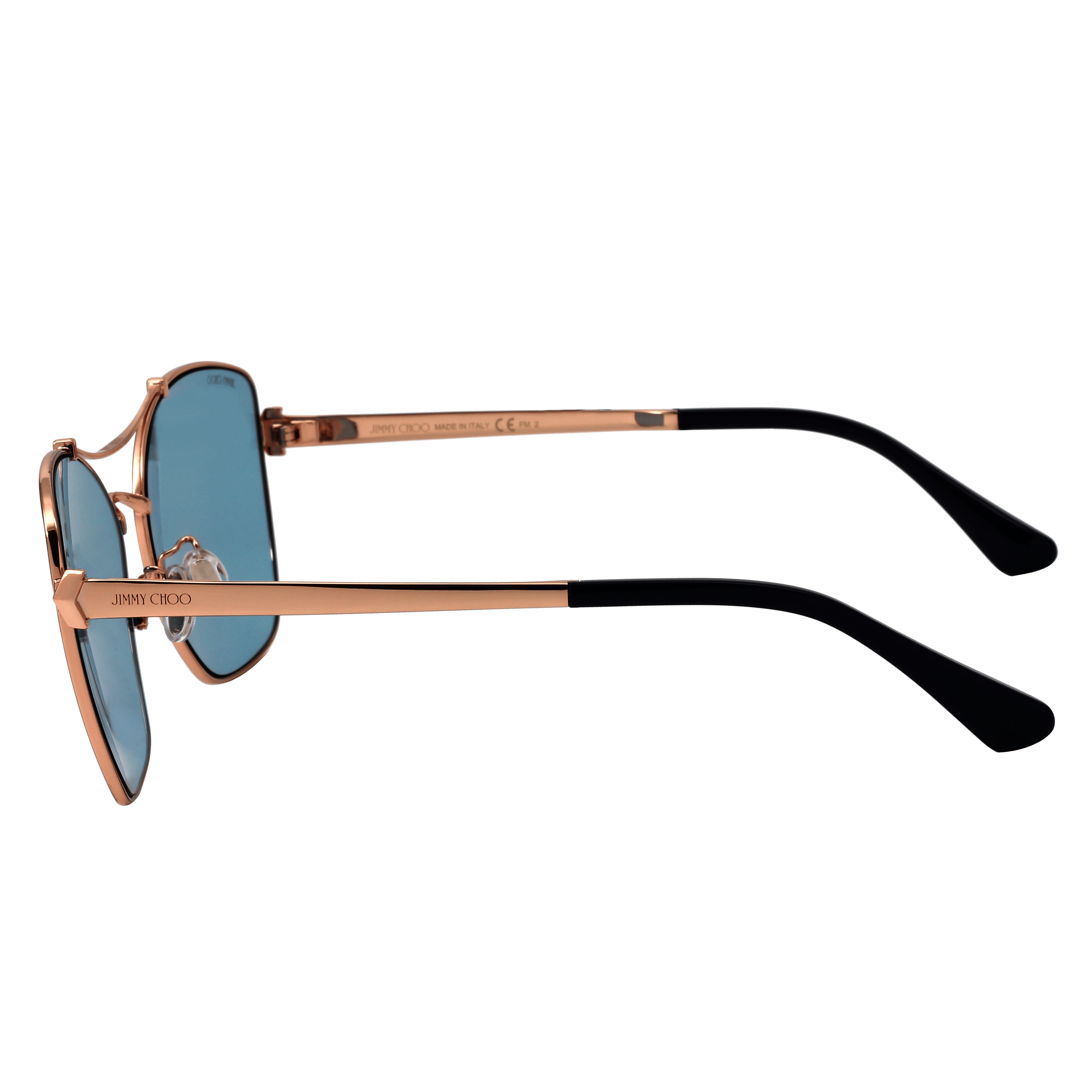 Jimmy Choo KIMI/S Sunglass Gold Female Full Metal Sunglass — Gold frame — view 3
