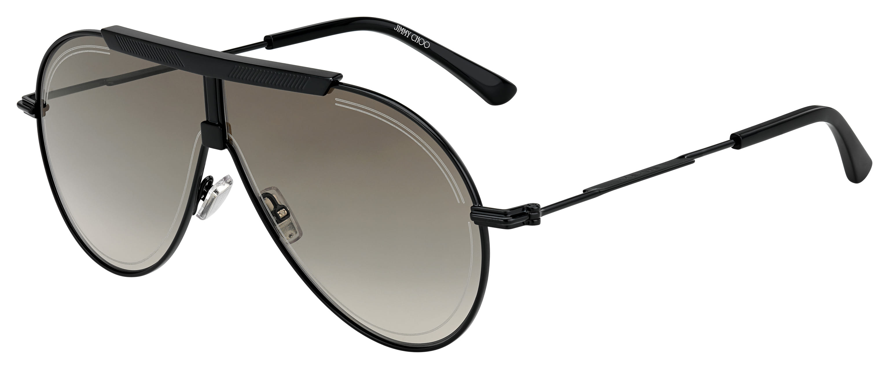 Jimmy Choo EDDY/S Sunglass Black Male Full Metal Sunglass — Black frame — view 1