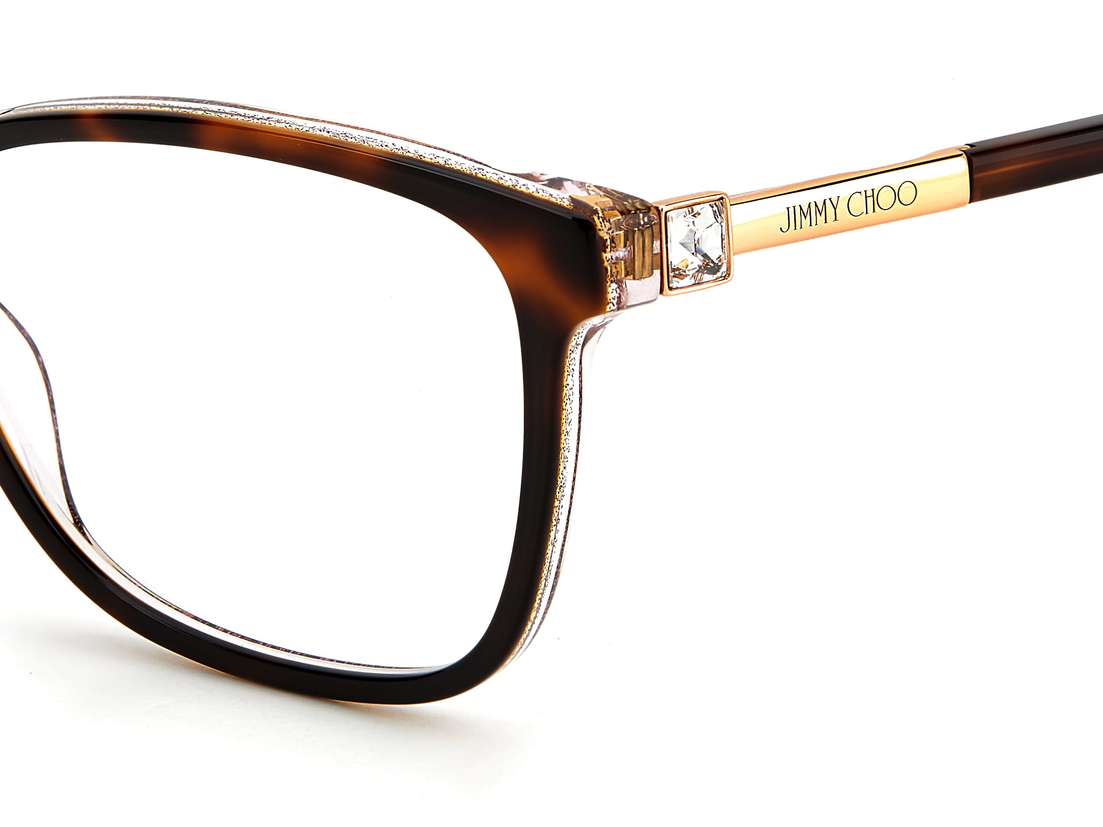 Jimmy Choo JC274 Frame Tortoise Female Full Metal with Shell Frame — Tortoise frame — view 3