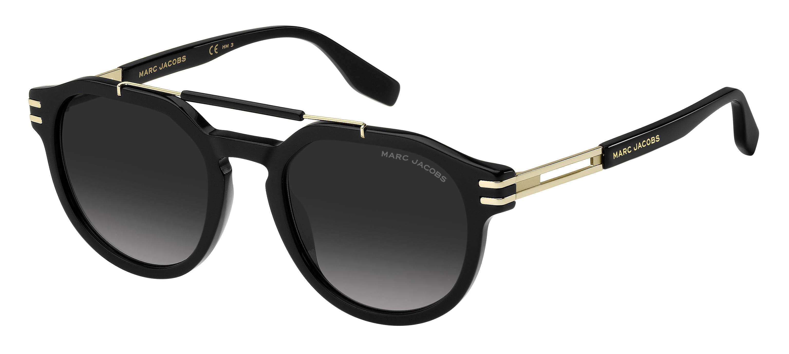 Marc Jacobs MARC 675/S Sunglass Black Male Full Metal Sunglass — Black frame — alternate view