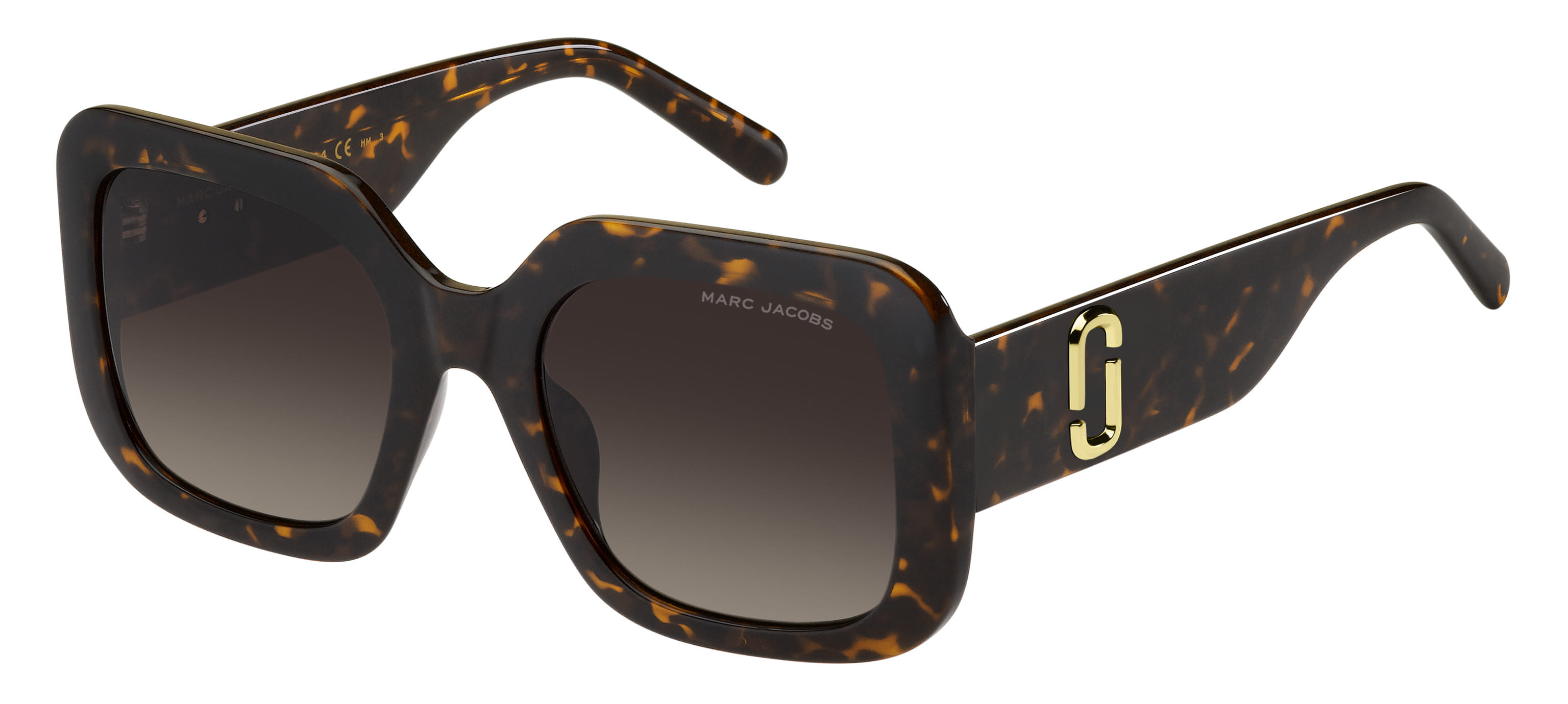 Marc Jacobs 647/S Sunglass Havana Female Full Shell Sunglass — Havana frame — alternate view