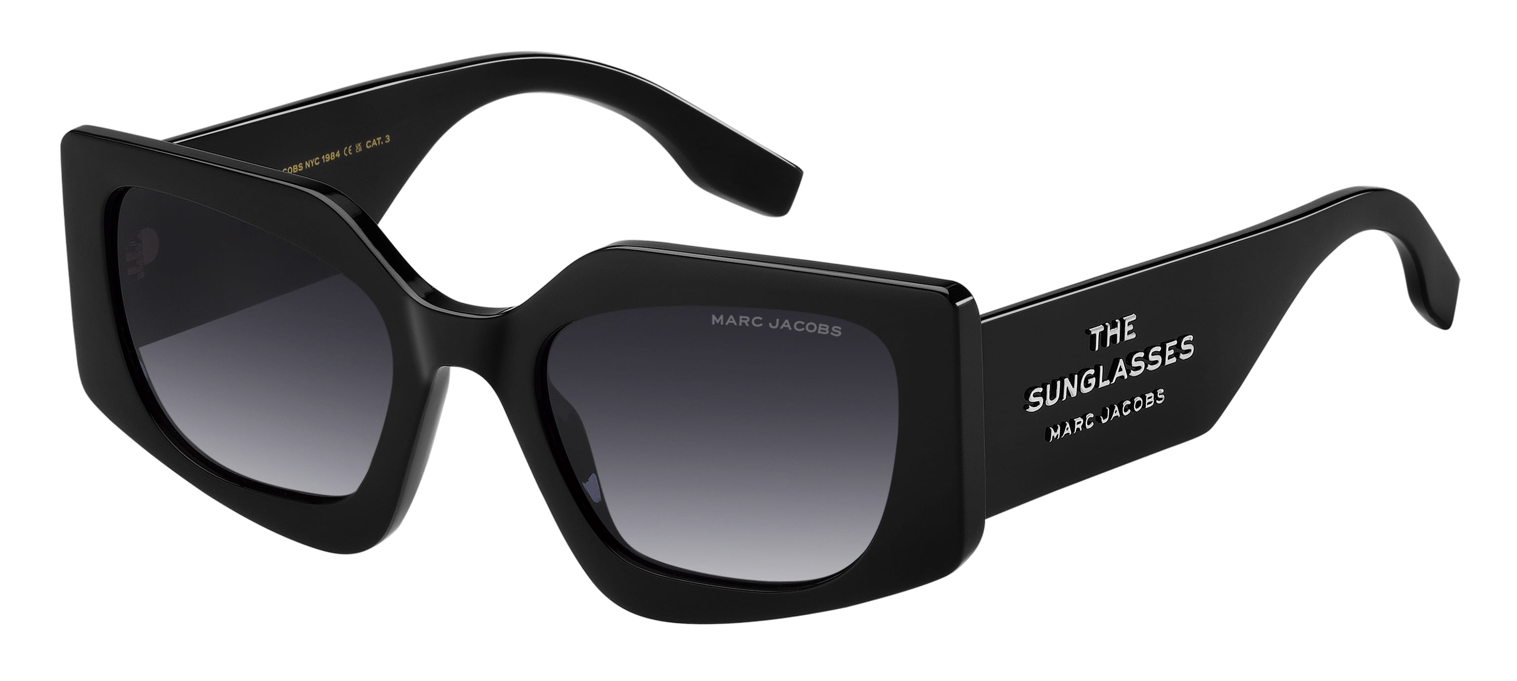 Marc Jacobs MARC 774/S Sunglass Black Female Full Shell Sunglass — Black frame — alternate view