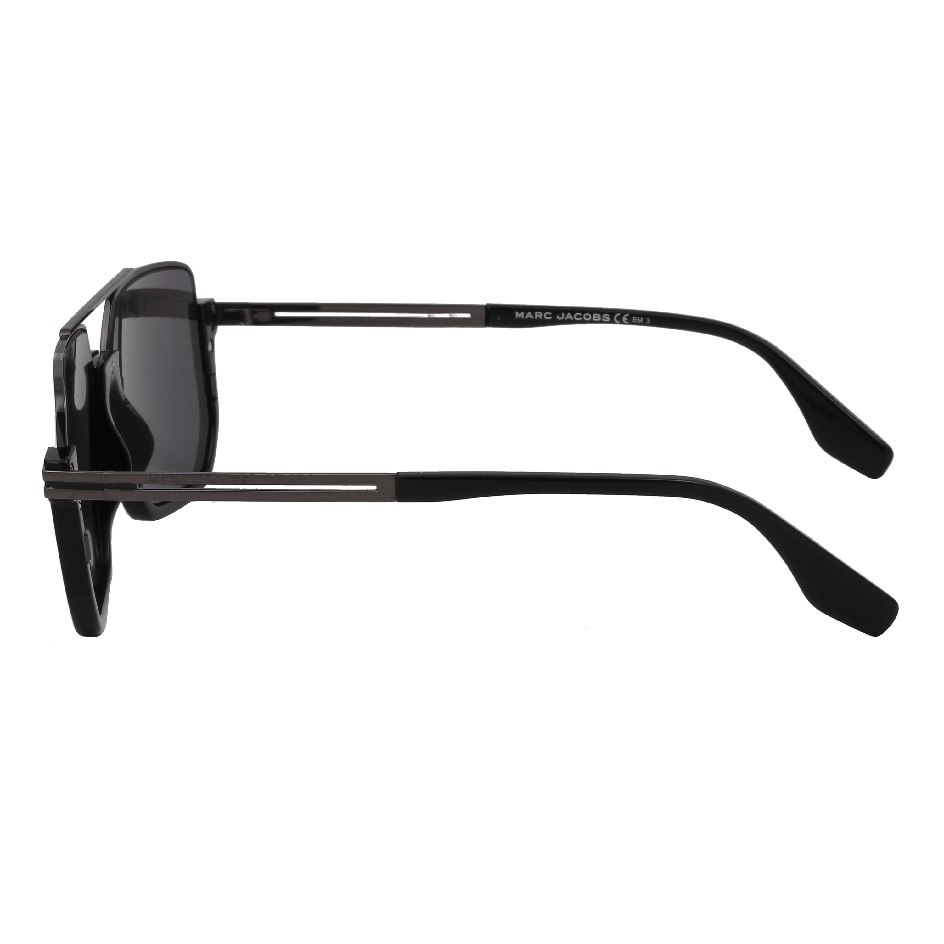 Marc Jacobs MARC 413/S Sunglass Black Male Full Metal Sunglass — Black frame — view 3