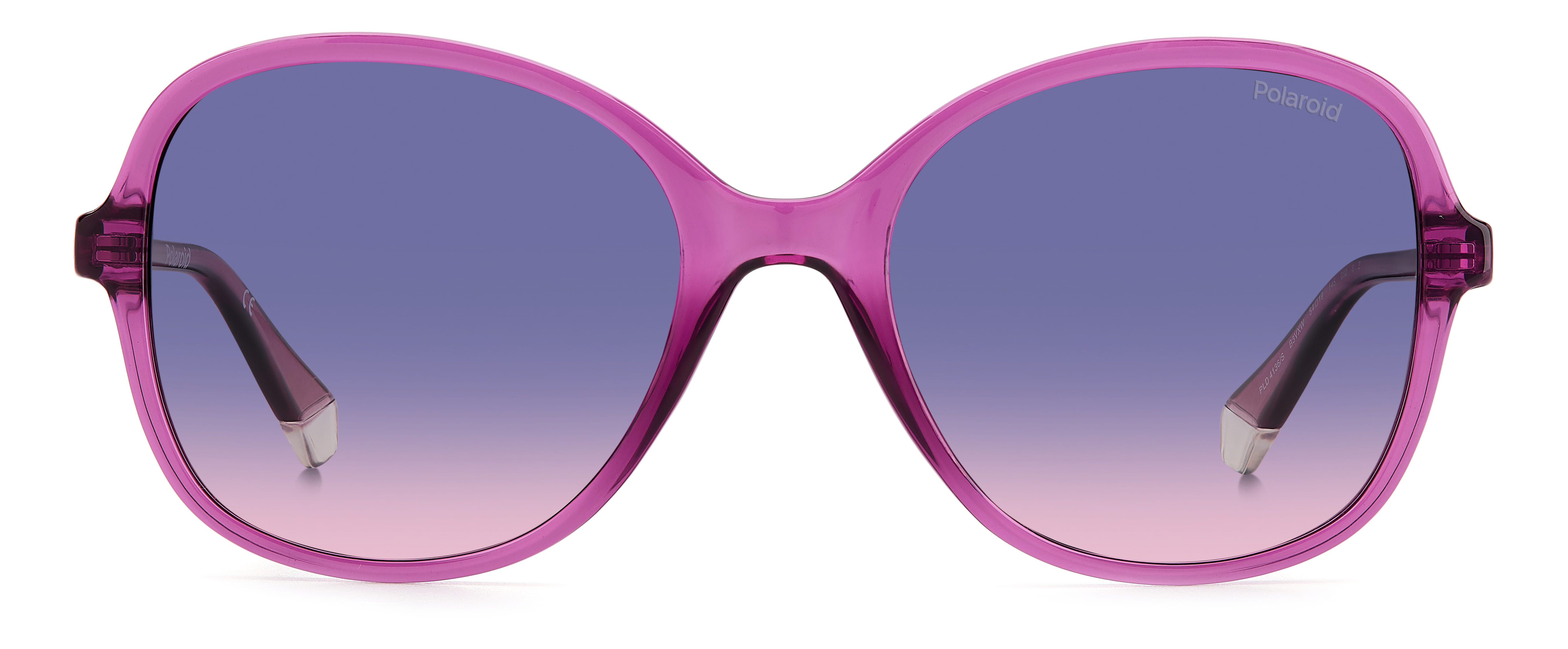 Polaroid PLD4136/S Sunglass Violet Female Full Shell Sunglass — Violet frame — view 2