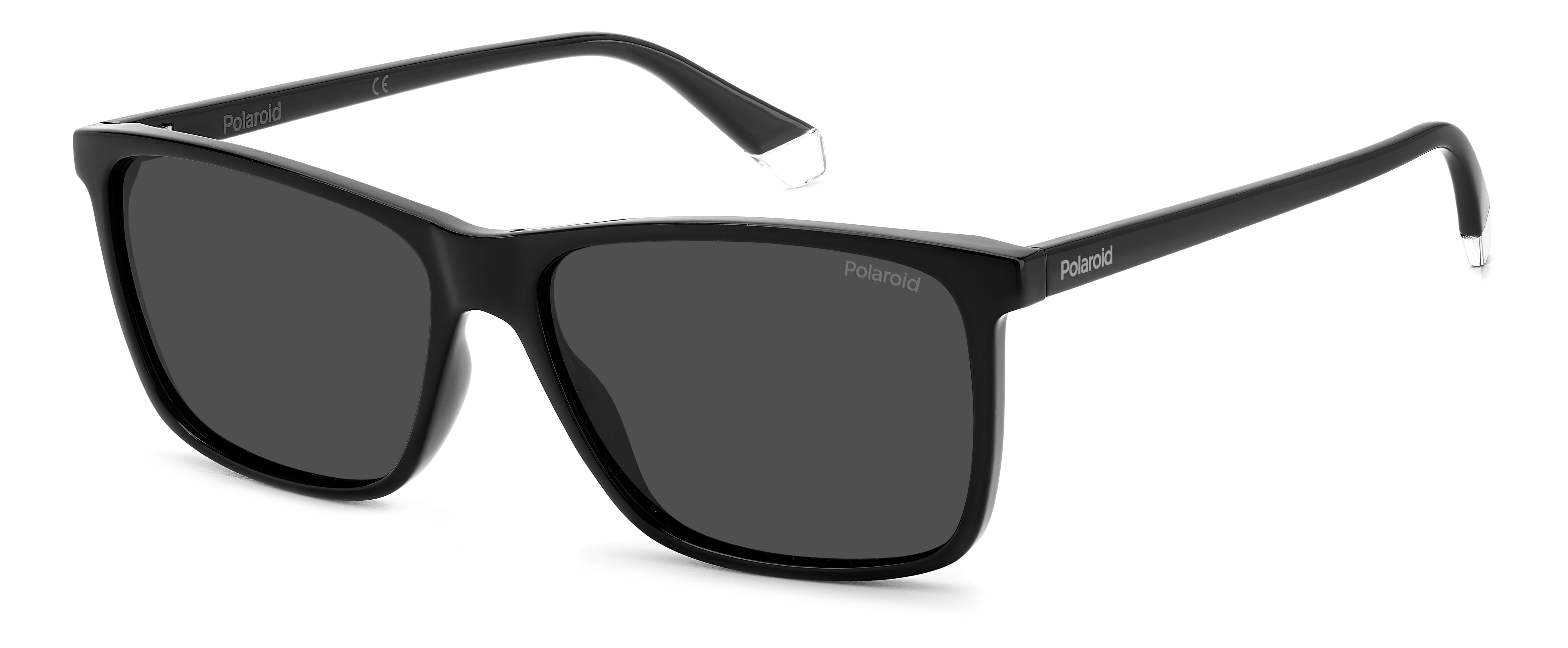Polaroid PLD4137/S Sunglass Black Male Full Shell — Black frame