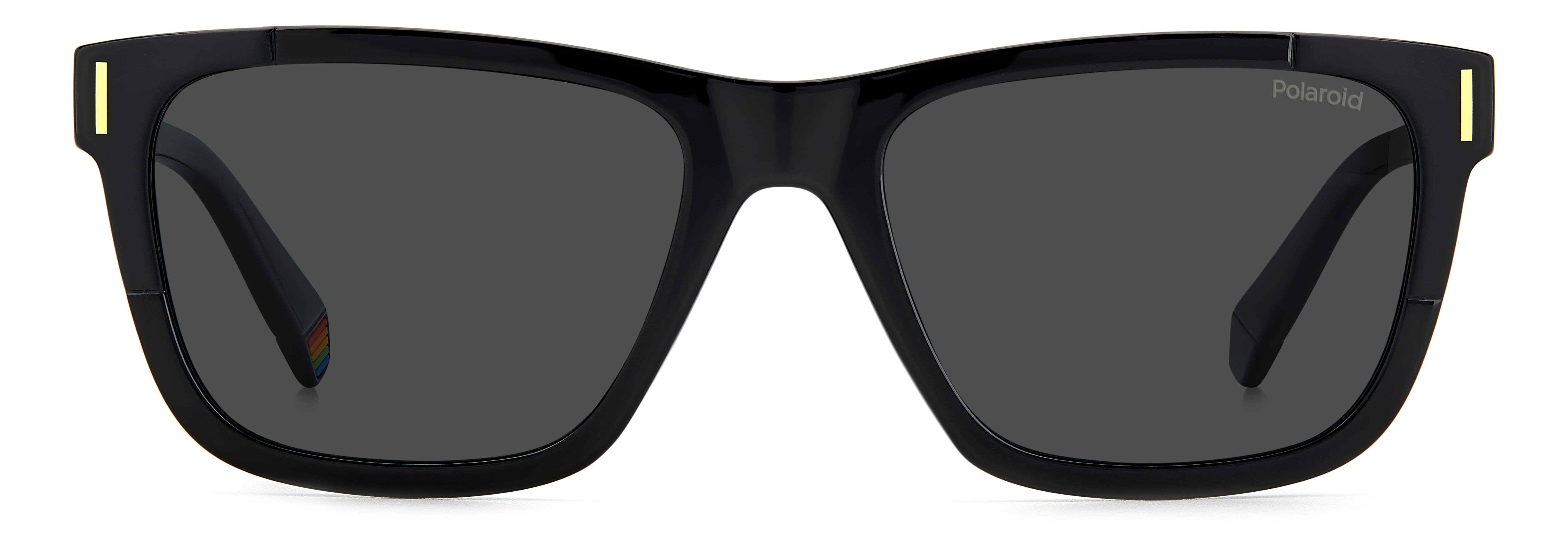 Polaroid PLD6186/S Sunglass Black Unisex Full Shell Sunglass — Black frame — view 2