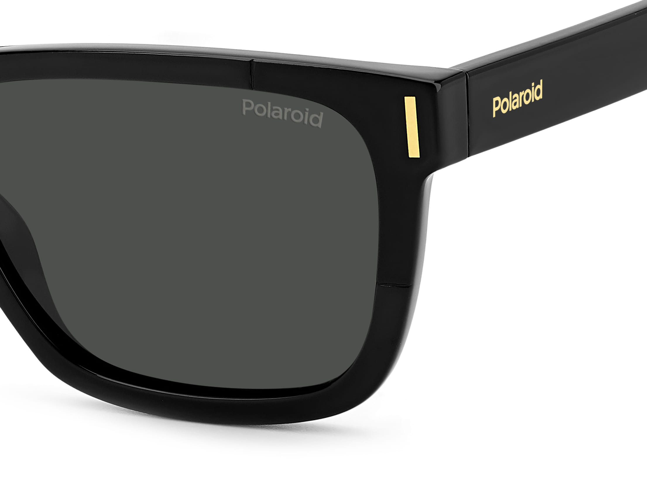 Polaroid PLD6186/S Sunglass Black Unisex Full Shell Sunglass — Black frame — view 3