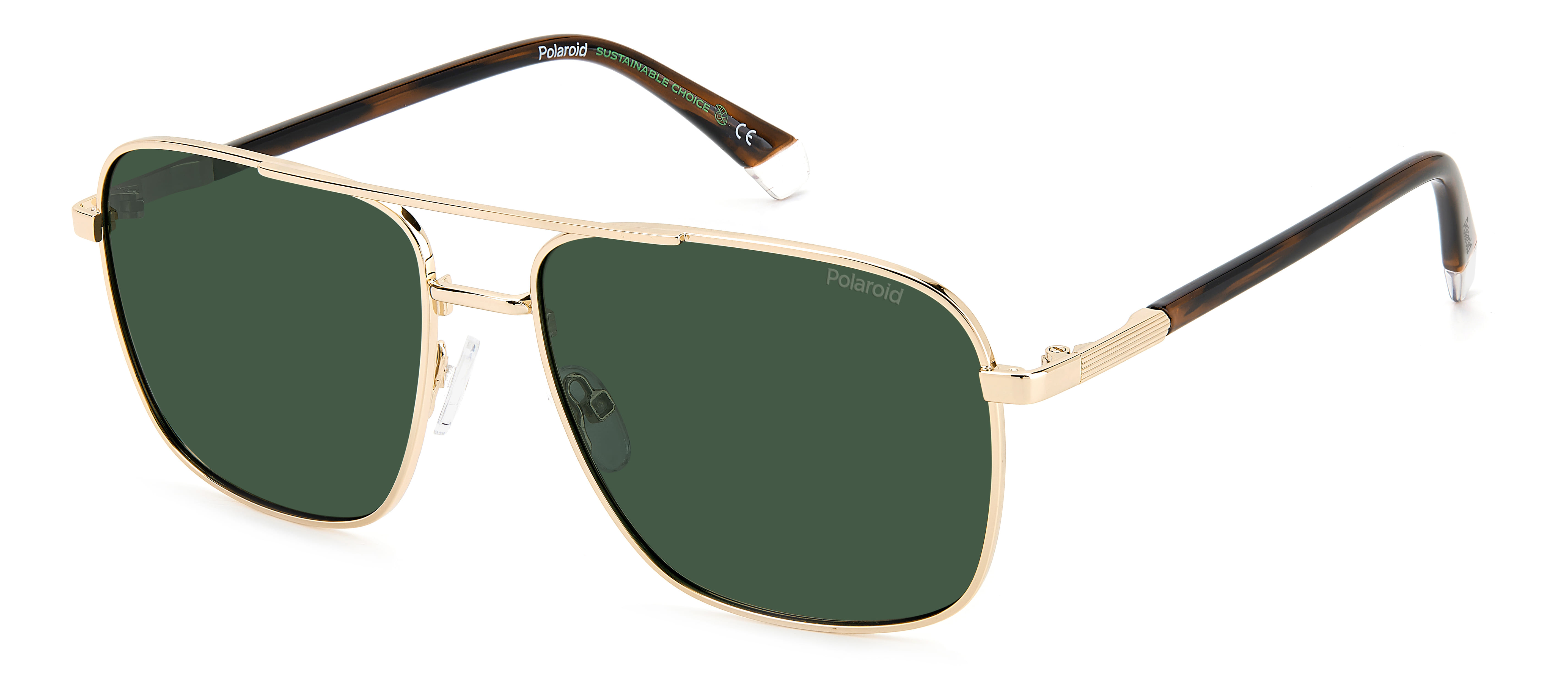 Polaroid PLD4128/S/X Sunglass Gold Male Full Metal — Gold frame