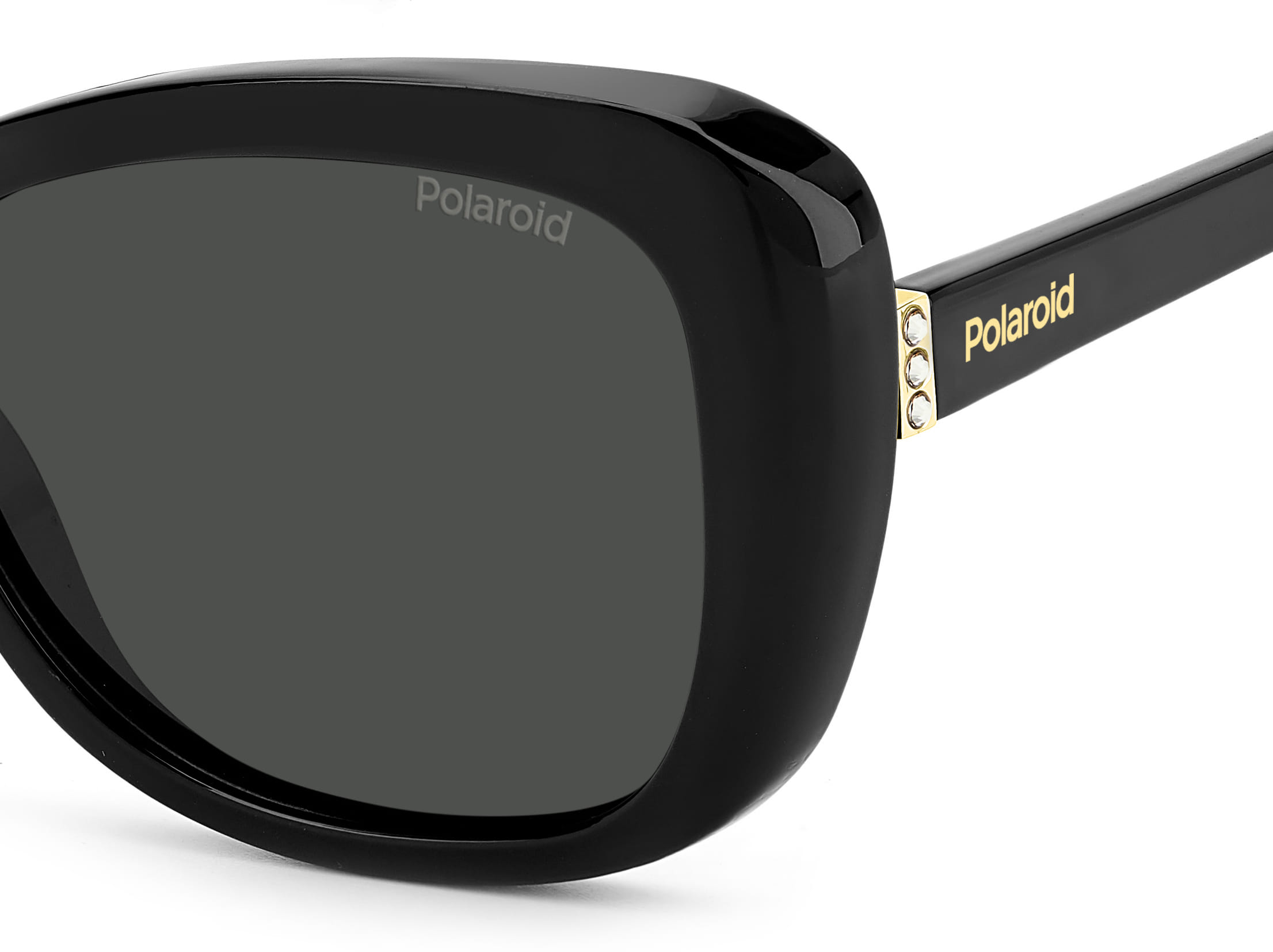 Polaroid PLD4132/S/X Sunglass Black Female Full Shell Sunglass — Black frame — view 3