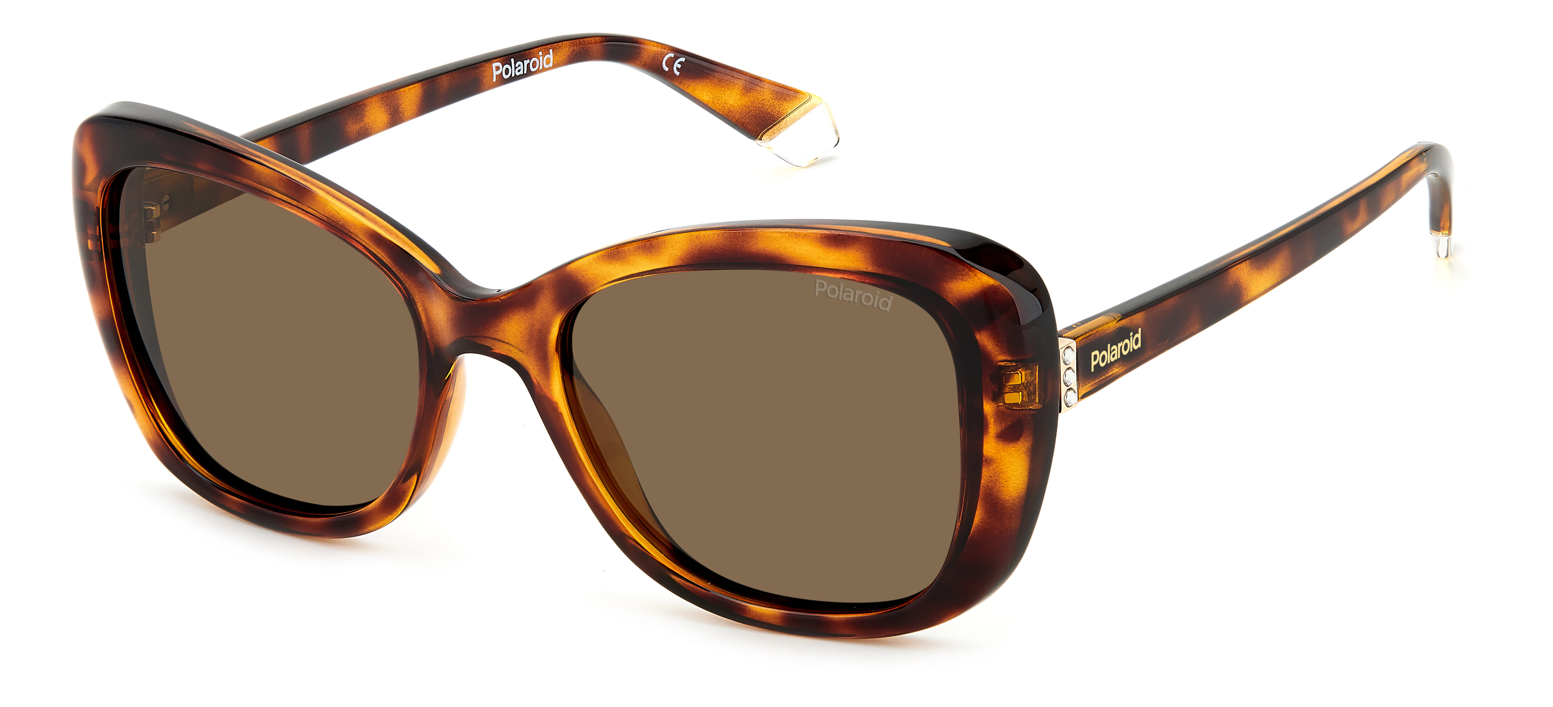 Polaroid PLD4132/S/X Sunglass Havana Female Full Shell — Havana frame