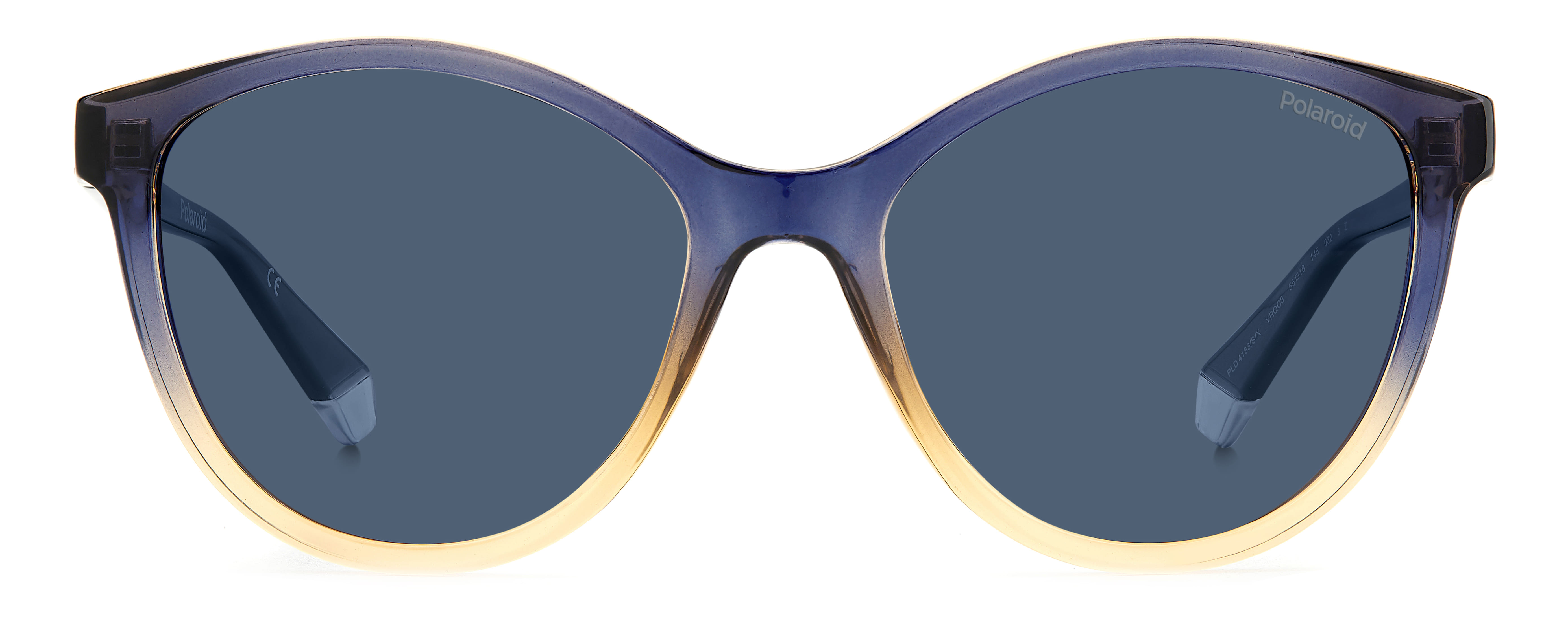 Polaroid PLD4133/S/X Sunglass Blue Female Full Shell Sunglass — Blue frame — view 2