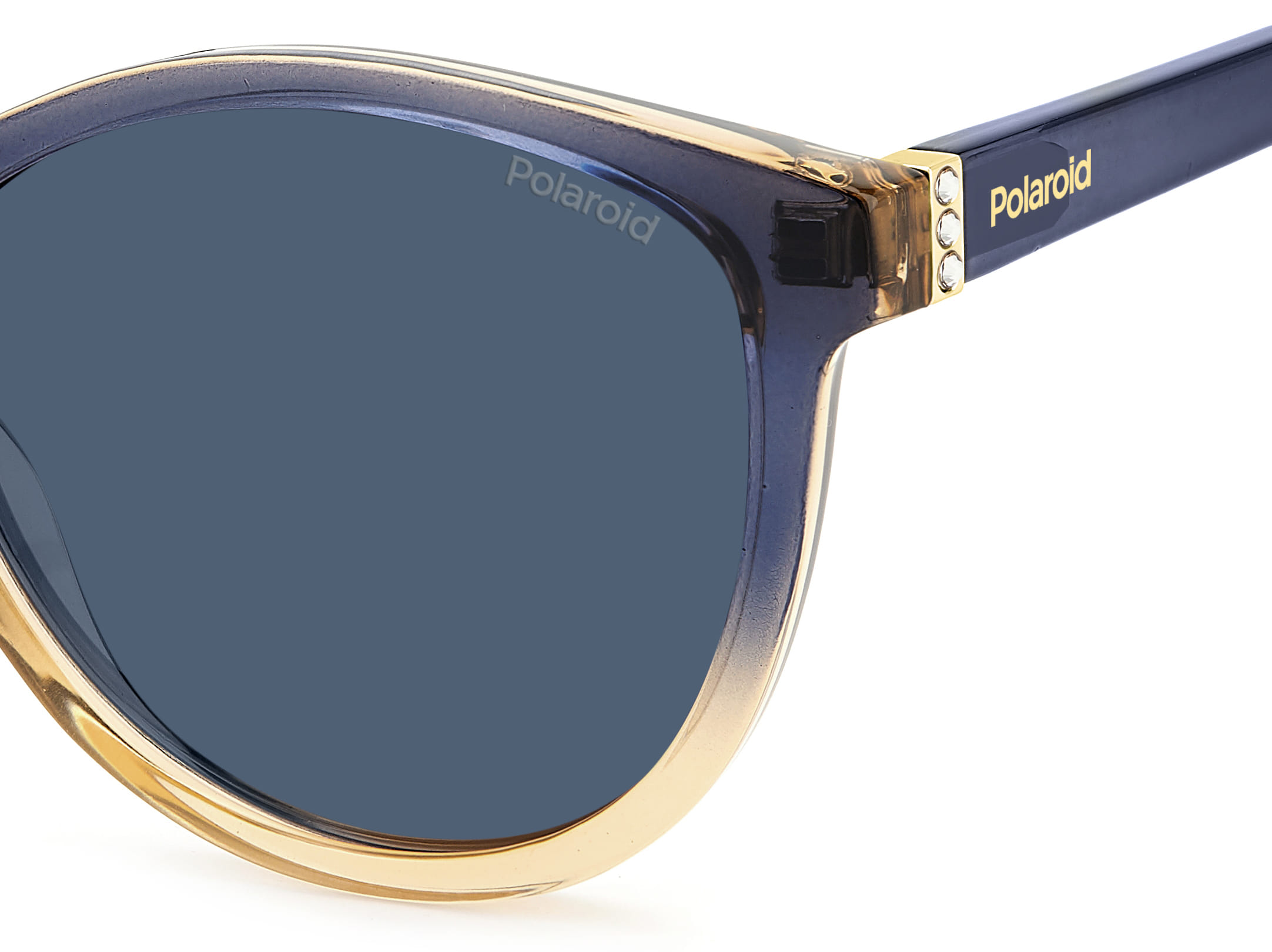 Polaroid PLD4133/S/X Sunglass Blue Female Full Shell Sunglass — Blue frame — view 3