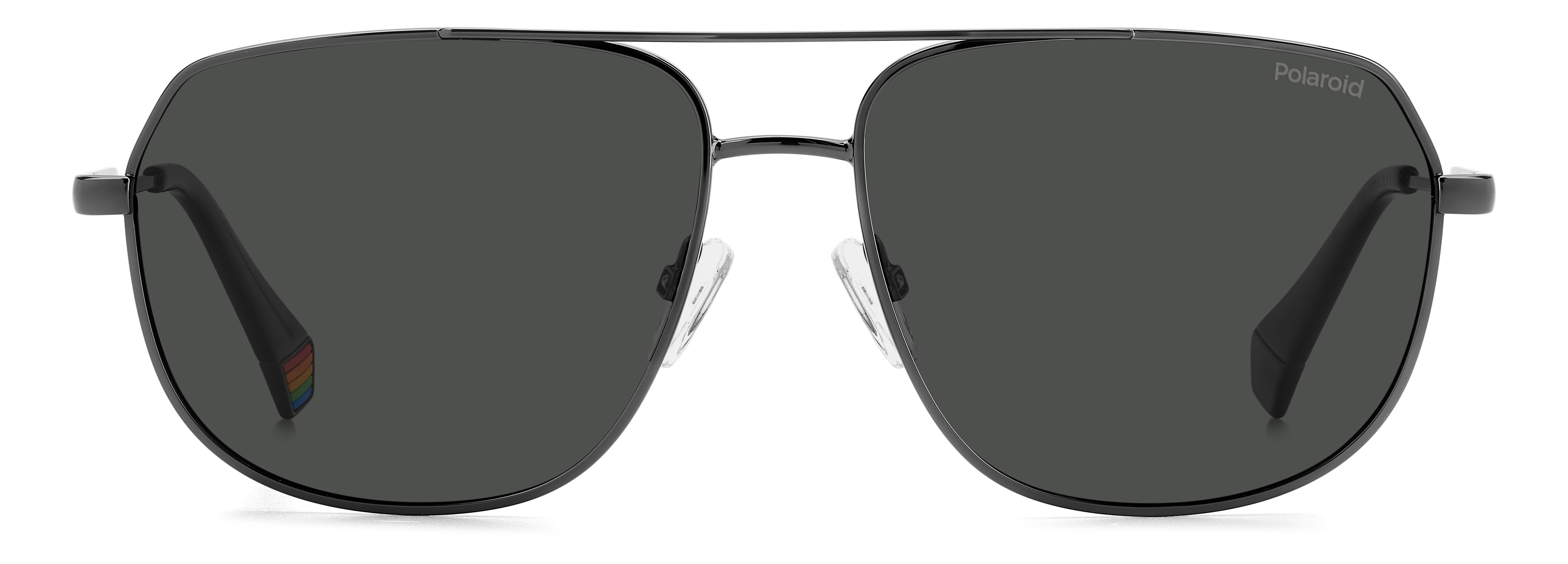 Polaroid 6195/S/X Sunglass Gun Metal Unisex Full Metal Sunglass — Gun Metal frame — view 2