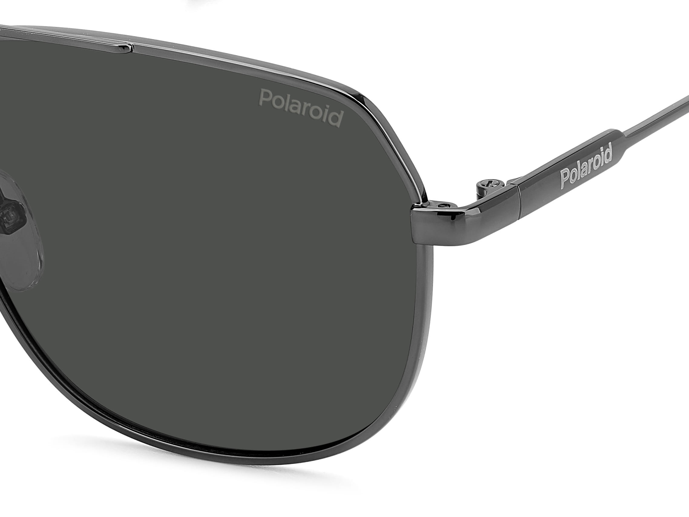 Polaroid 6195/S/X Sunglass Gun Metal Unisex Full Metal Sunglass — Gun Metal frame — view 3