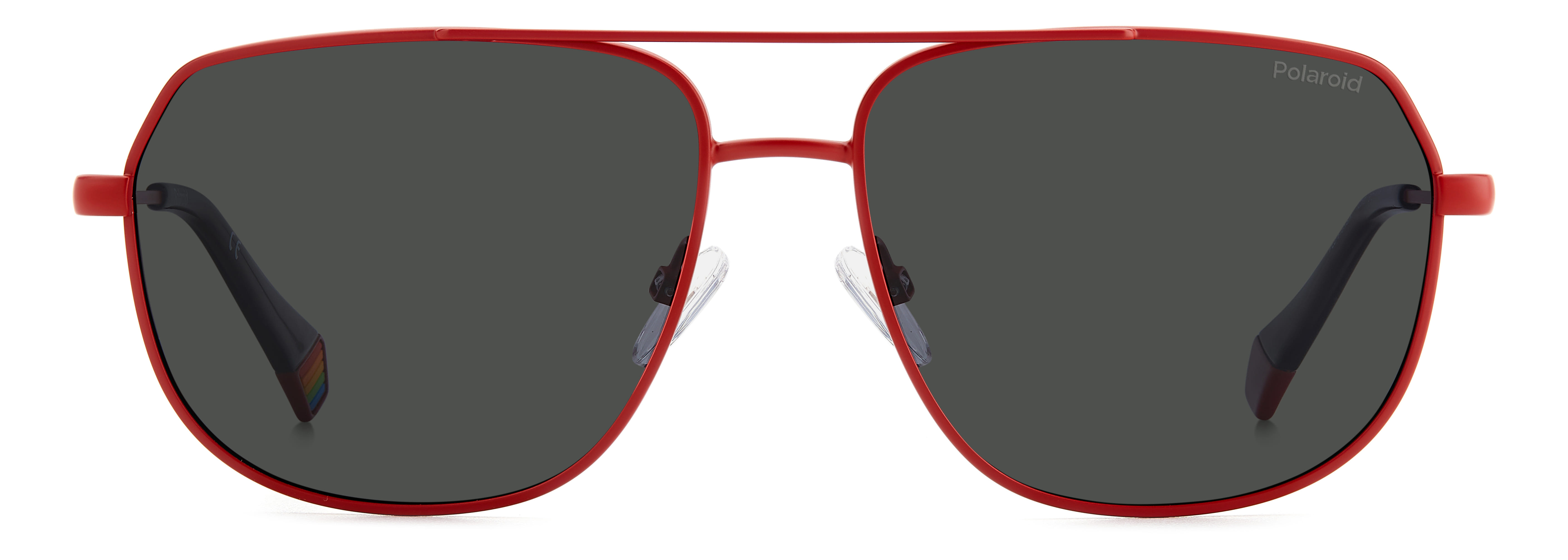 Polaroid 6195/S/X Sunglass Red Unisex Full Metal Sunglass — Red frame — view 2