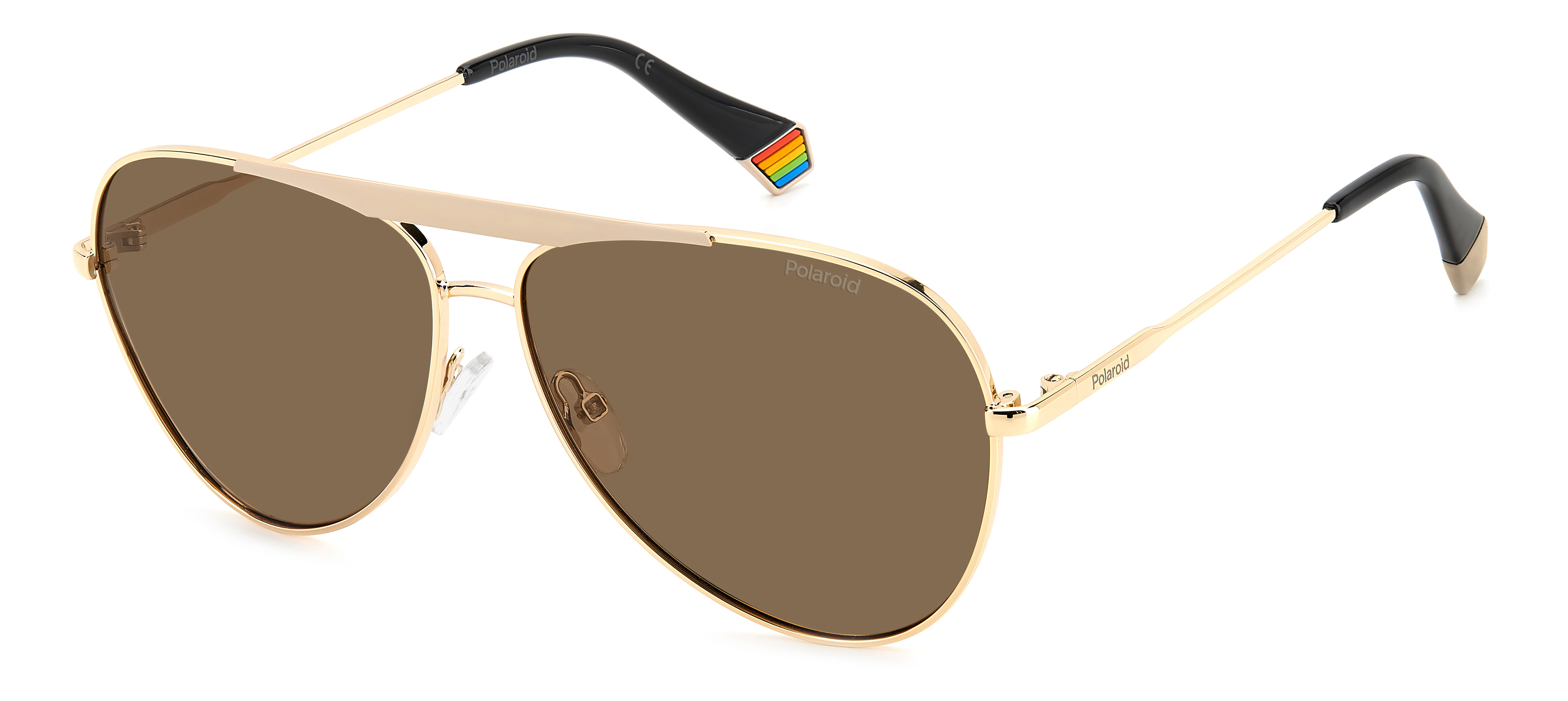 Polaroid 6200/S/X Sunglass Gold Unisex Full Metal — Gold frame
