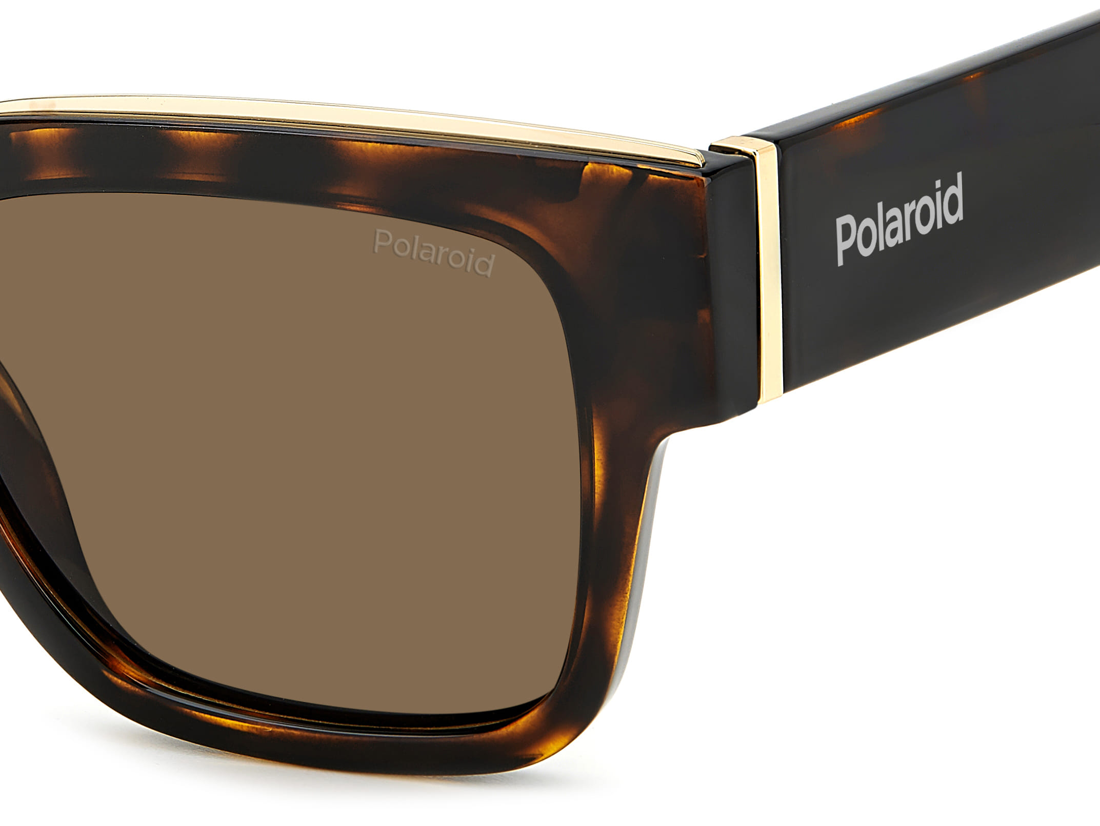 Polaroid 6198/S/X Sunglass Havana Unisex Full Shell Sunglass — Havana frame — view 3