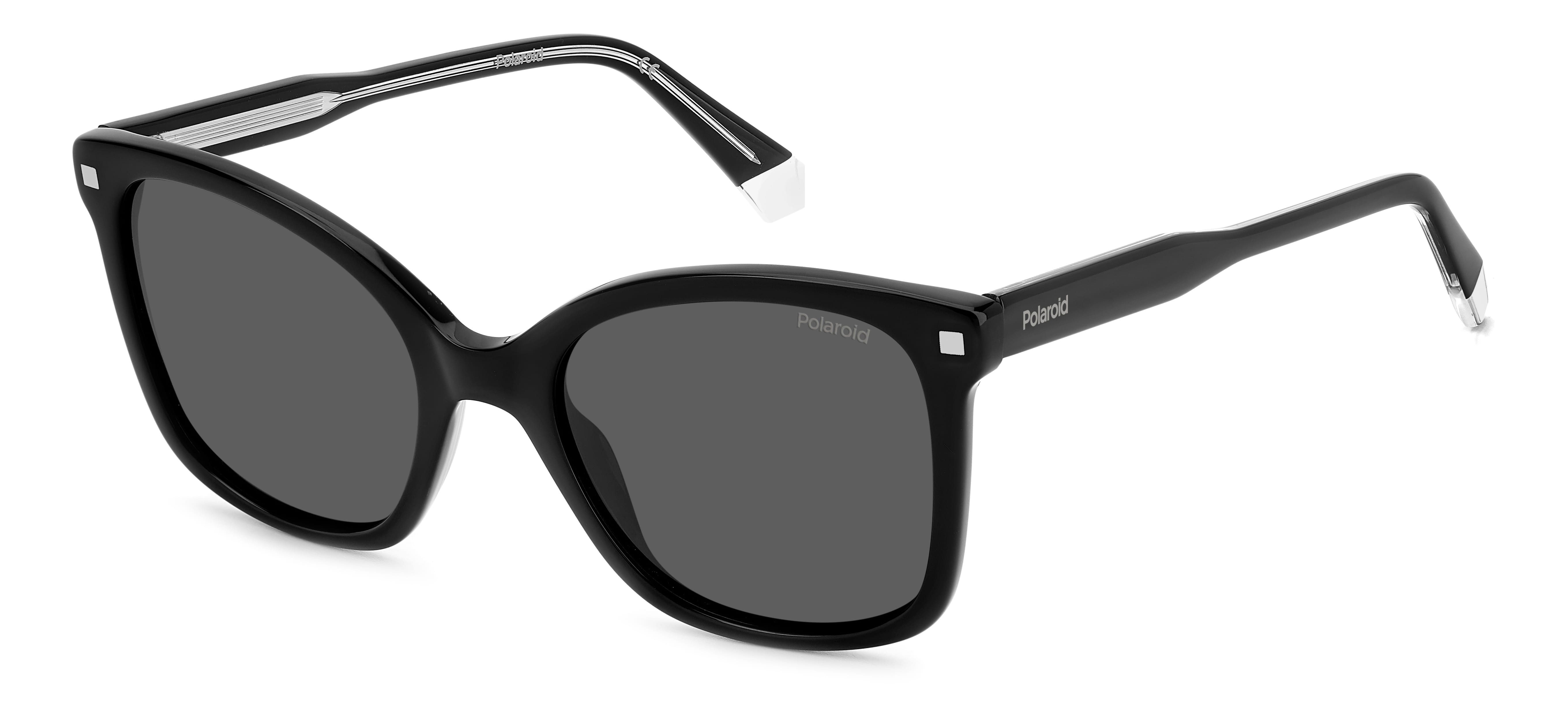 Polaroid 4151/S/X Sunglass Black Female Full Shell — Black frame