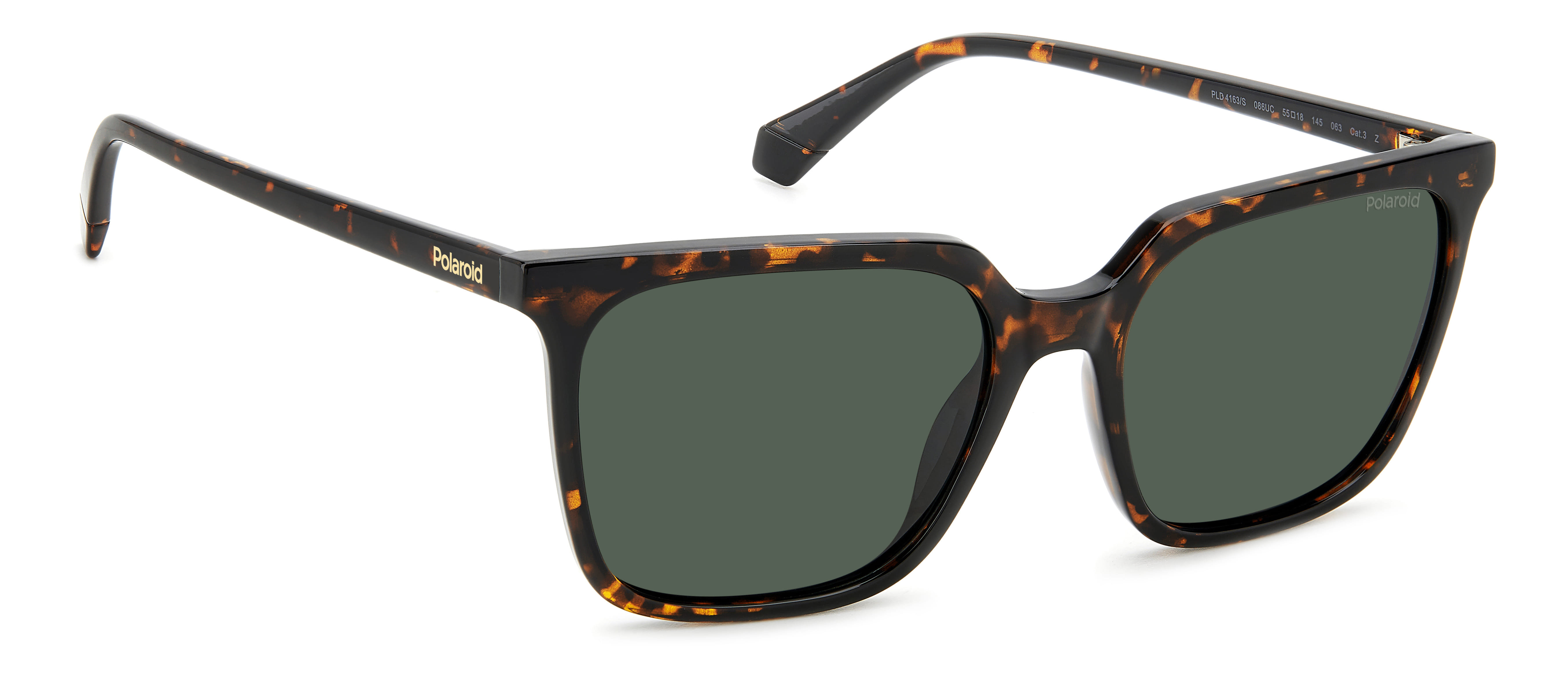 Polaroid PLD 4163/S Sunglass Havana Female Full Shell Sunglass — Havana frame — view 2