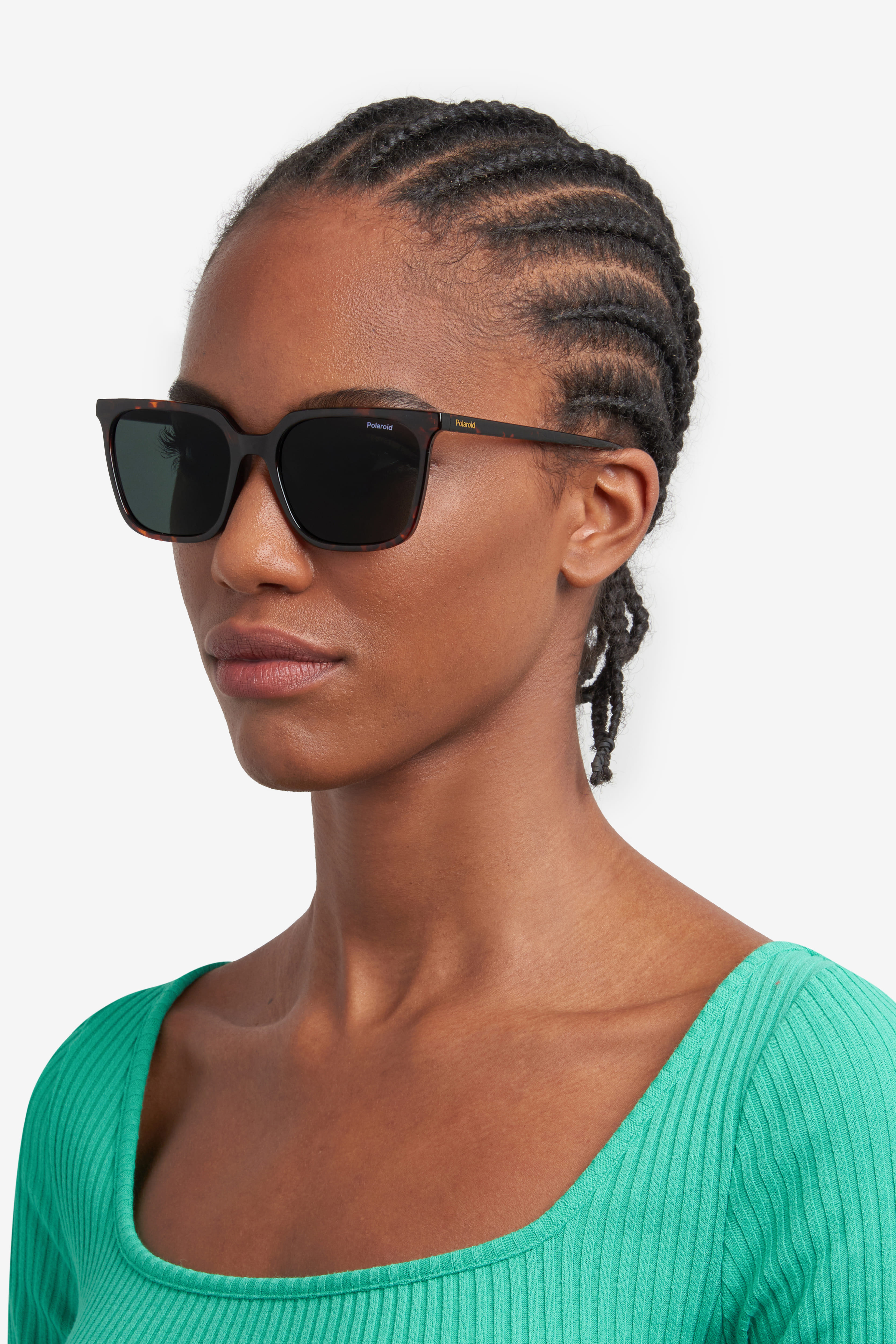 Polaroid PLD 4163/S Sunglass Havana Female Full Shell Sunglass — Havana frame — view 6