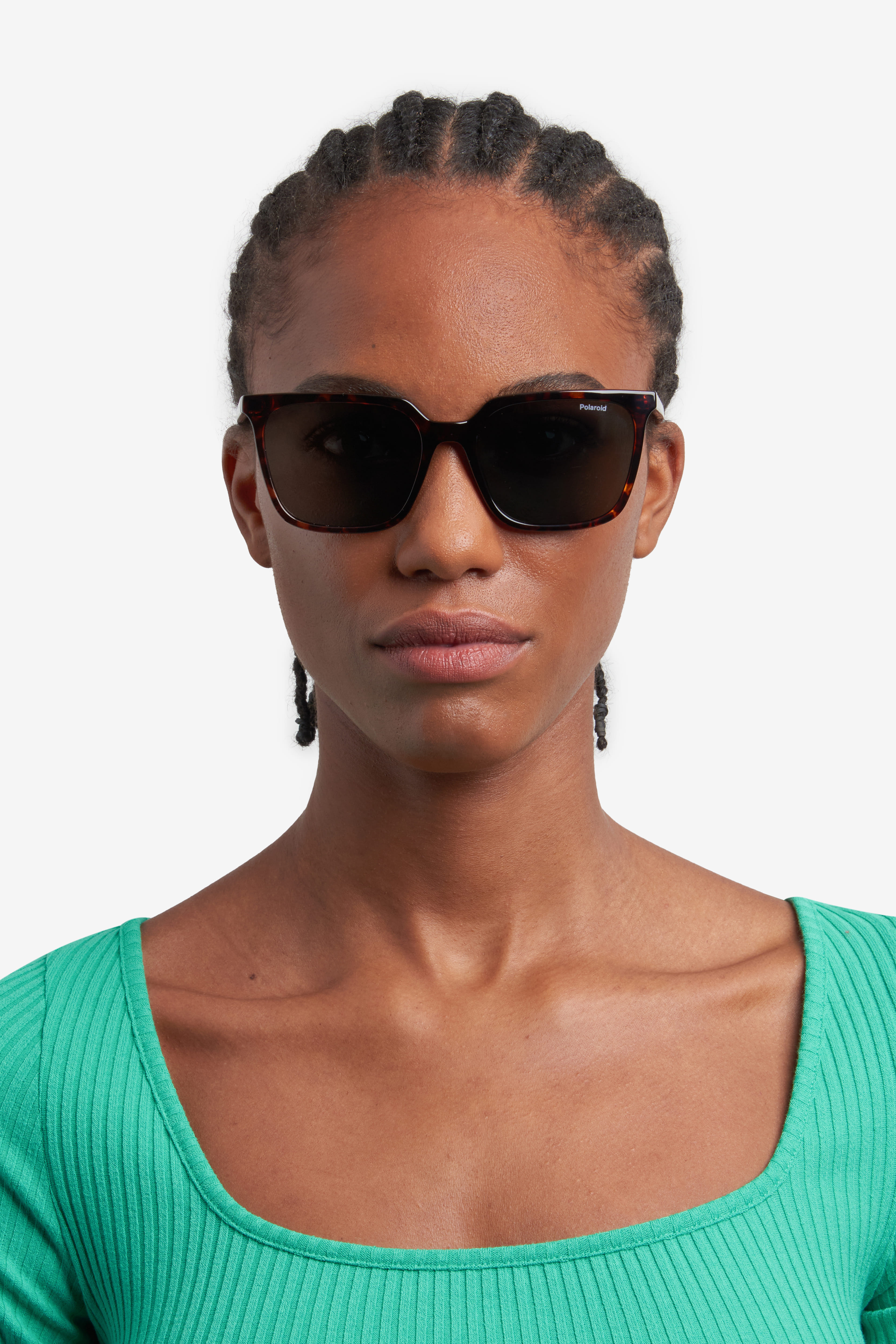 Polaroid PLD 4163/S Sunglass Havana Female Full Shell Sunglass — Havana frame — view 7