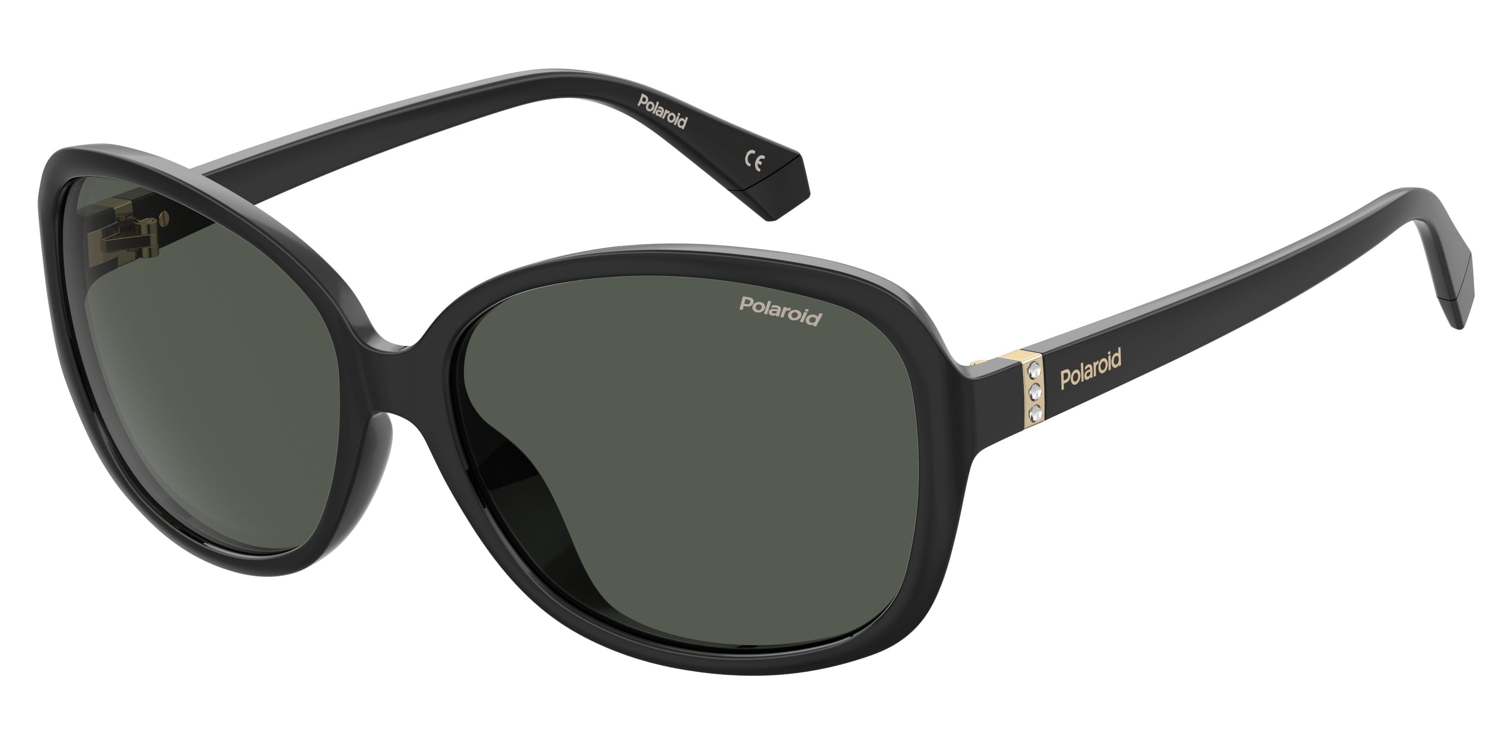Polaroid Pld 4098/S Sunglass Black Female Full Shell Sunglass — Black frame — view 1