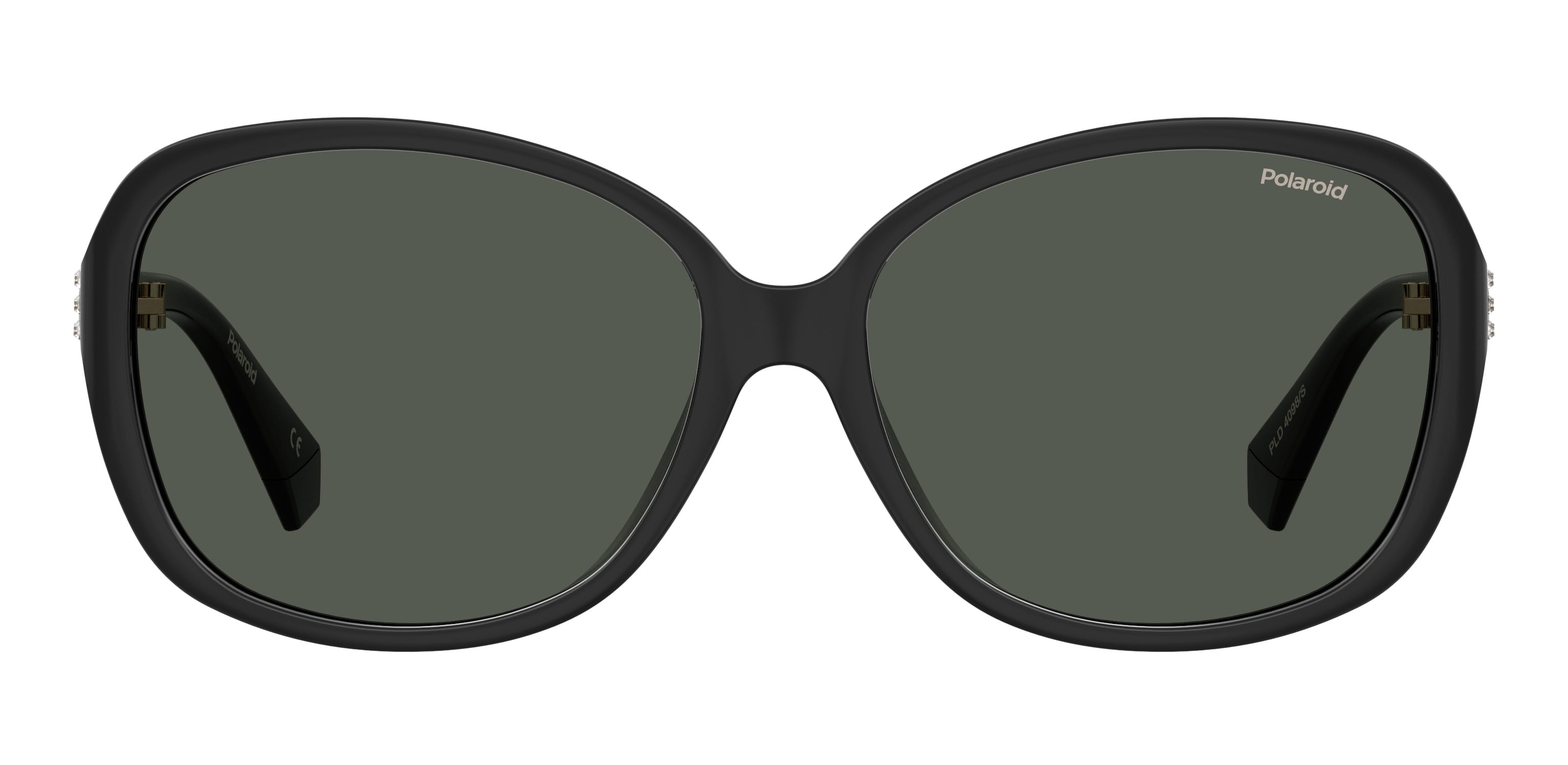 Polaroid Pld 4098/S Sunglass Black Female Full Shell Sunglass — Black frame — view 2