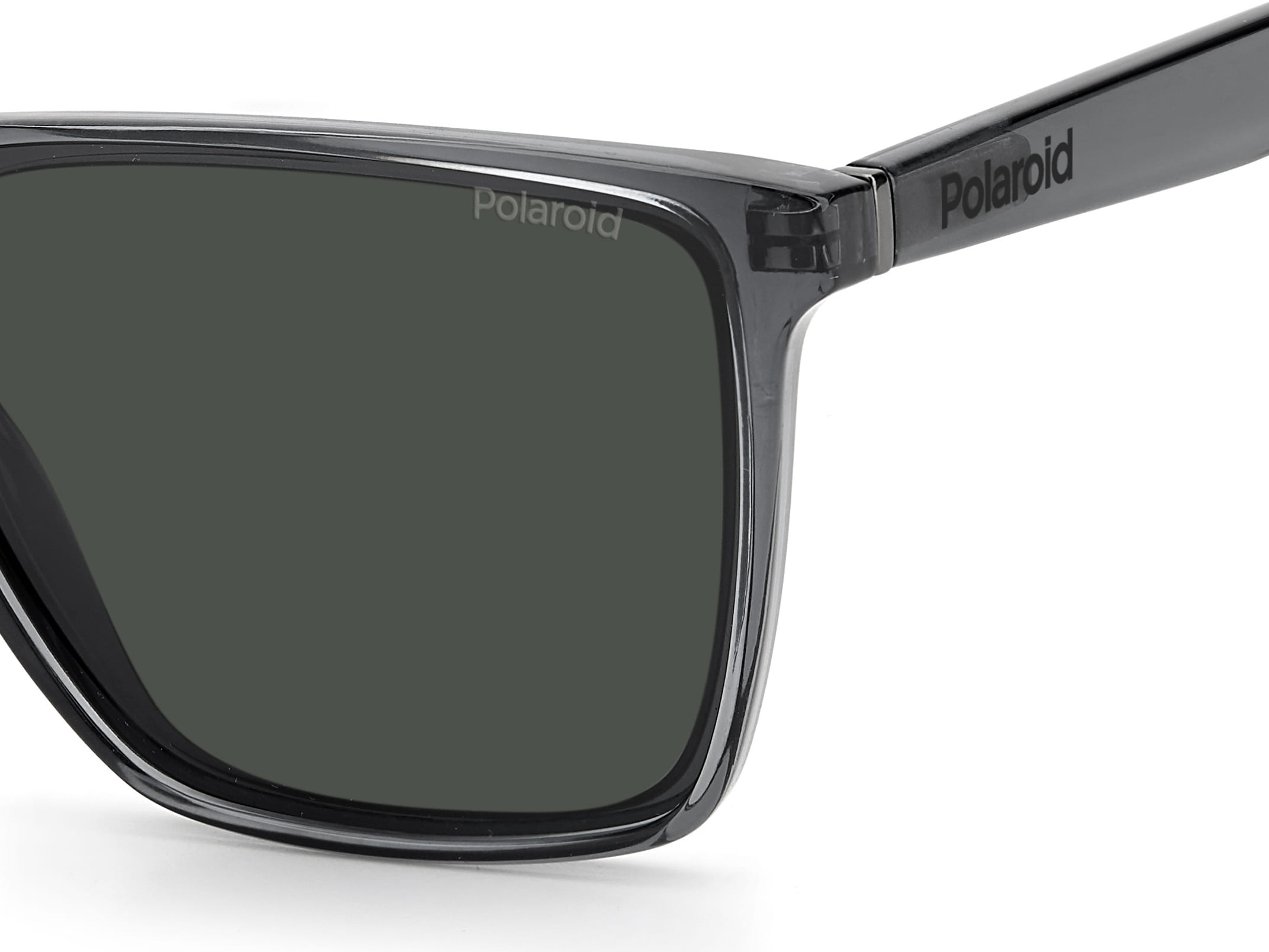 Polaroid PLD 6141/S Sunglass Transparent Grey Male Full Shel Sunglass — Transparent Grey frame — view 2
