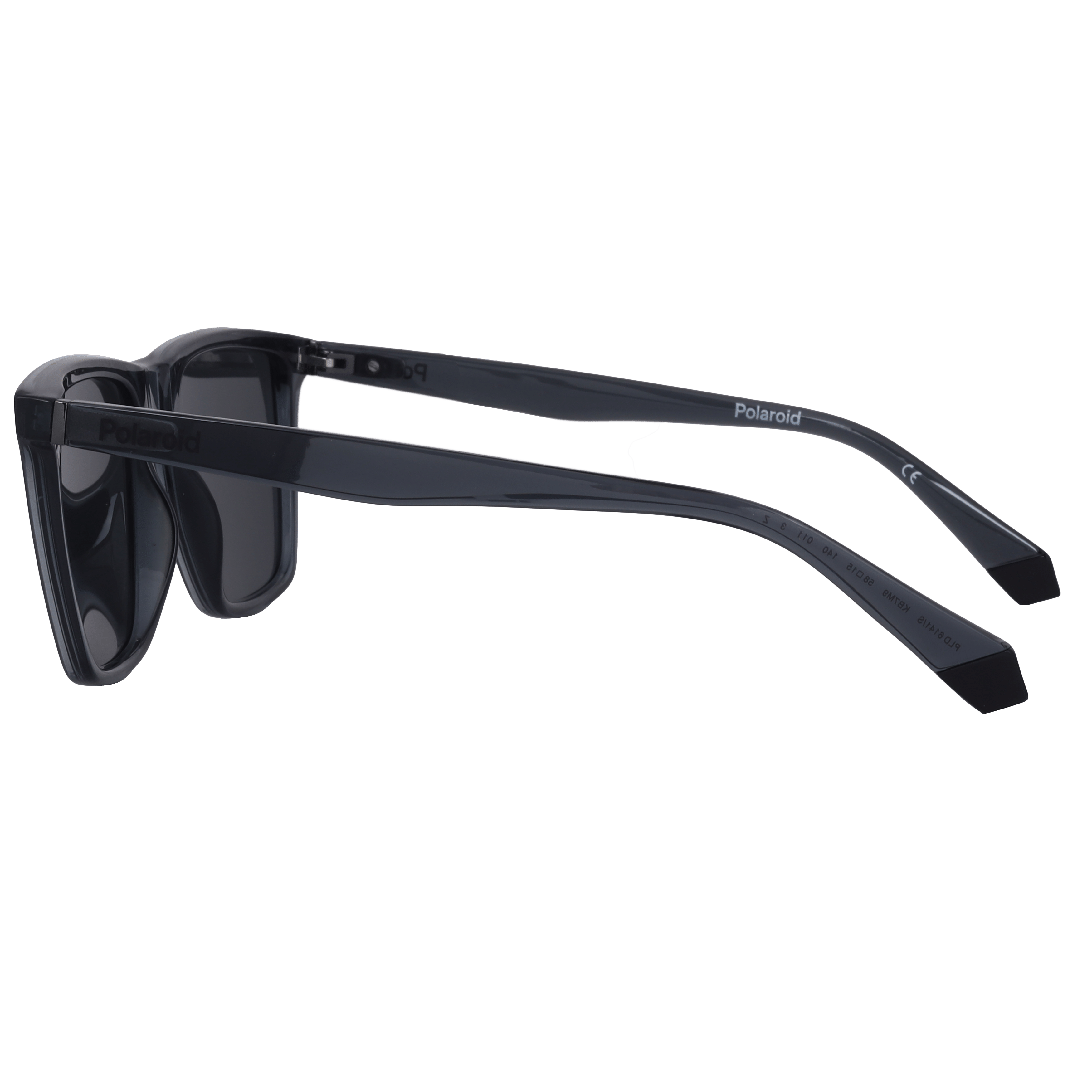 Polaroid PLD 6141/S Sunglass Transparent Grey Male Full Shel Sunglass — Transparent Grey frame — view 5