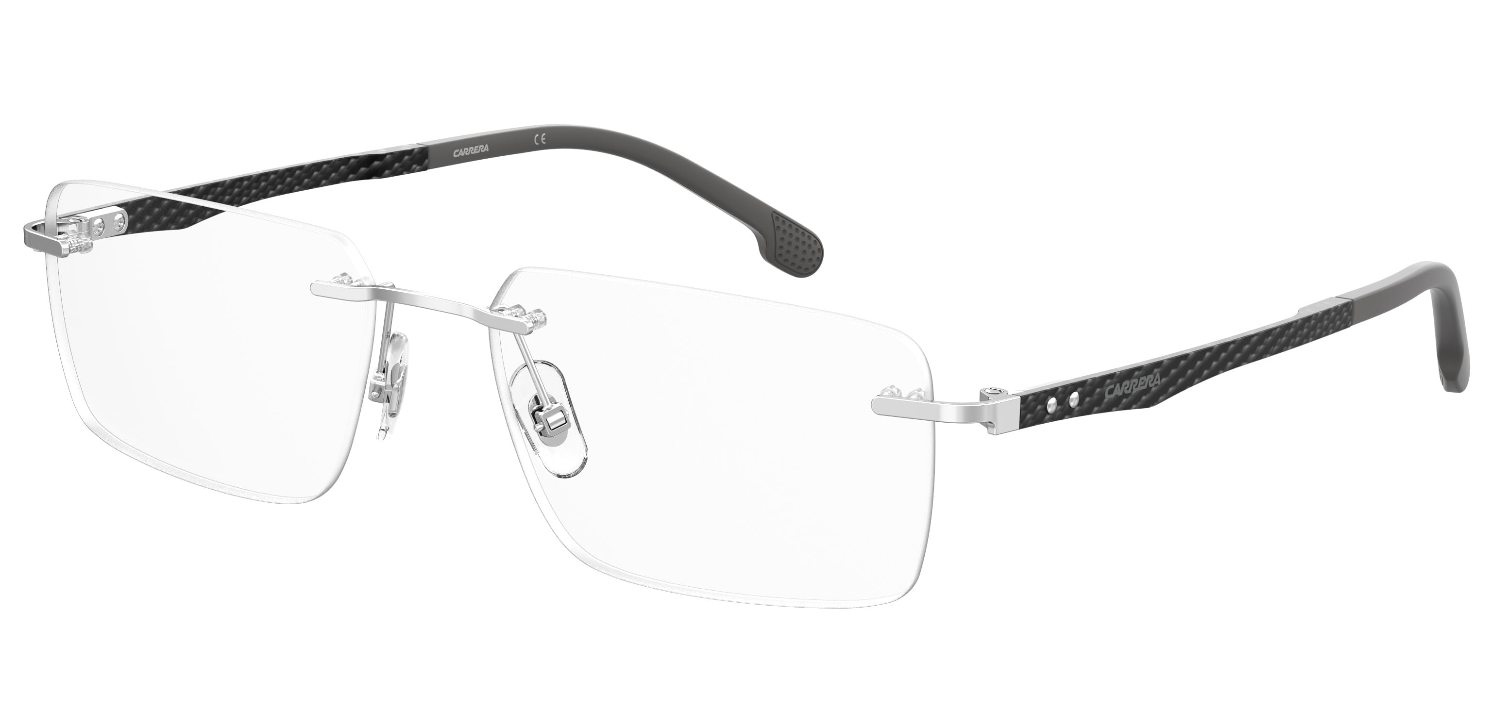 Carrera CARRERA 8853 Frame Silver Male RimLess Carbon Fiber Frame — Silver frame — view 1