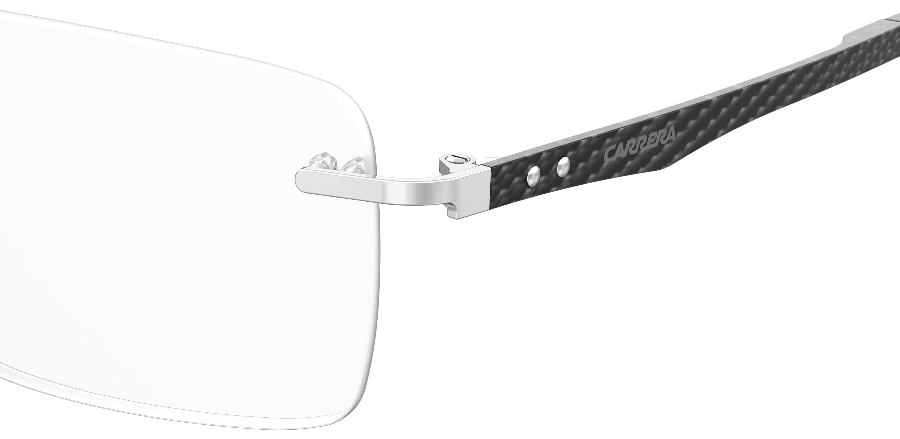 Carrera CARRERA 8853 Frame Silver Male RimLess Carbon Fiber Frame — Silver frame — view 3