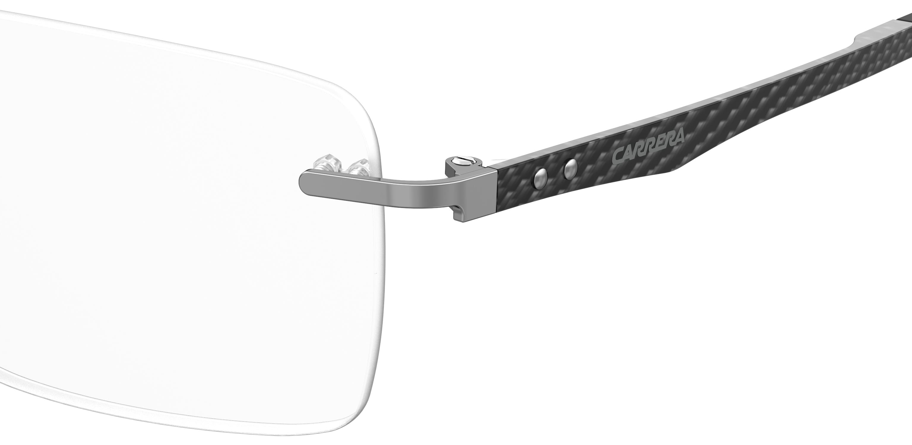 Carrera CARRERA 8853 Frame Gun Metal Male RimLess Carbon Fib Frame — Gun Metal frame — view 3