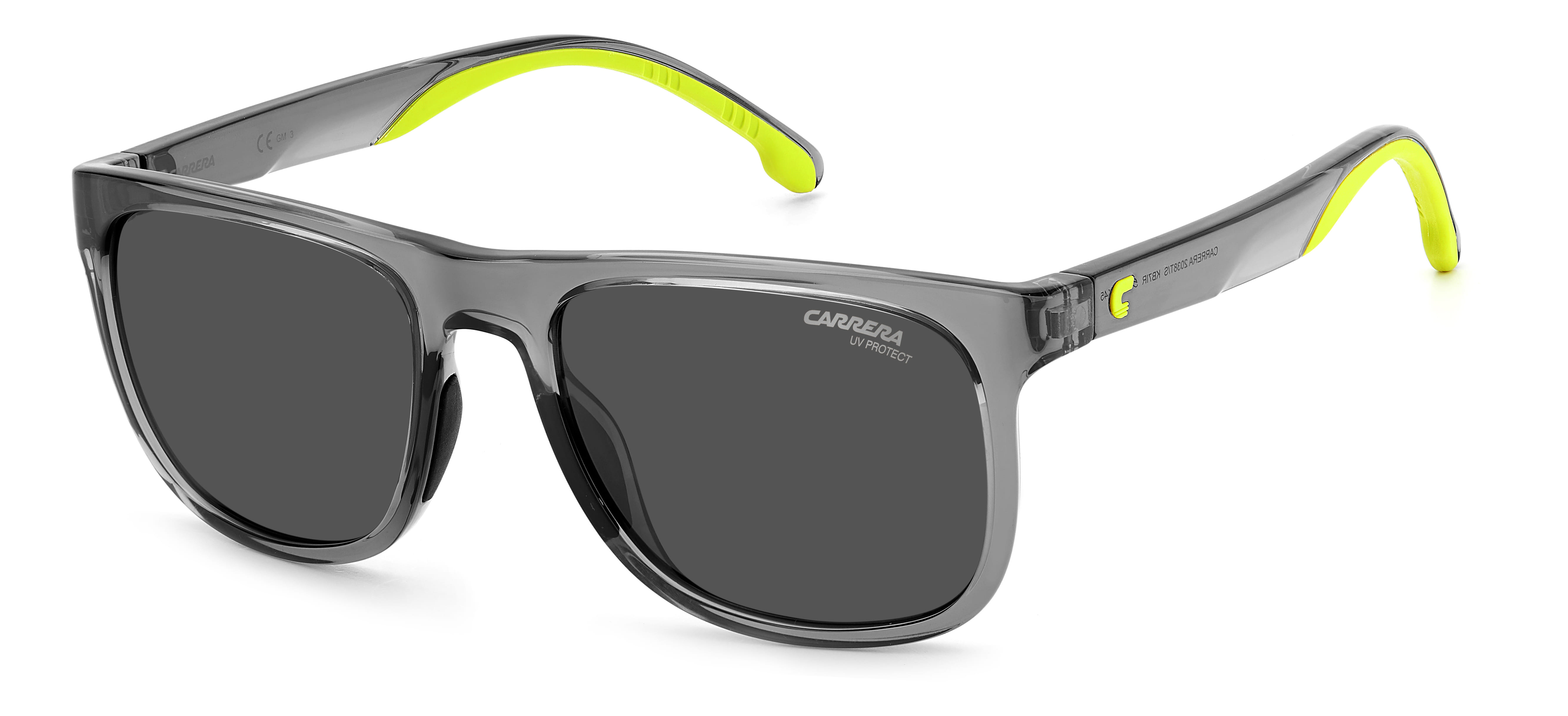 Carrera CARRERA 2038T/S Sunglass Grey Unisex Full Shell — Grey frame